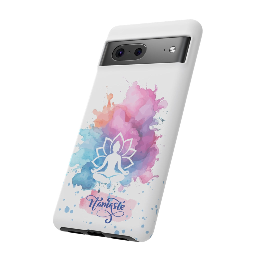 Yoga Namaste Phone Case - Watercolor Lotus Tough Case