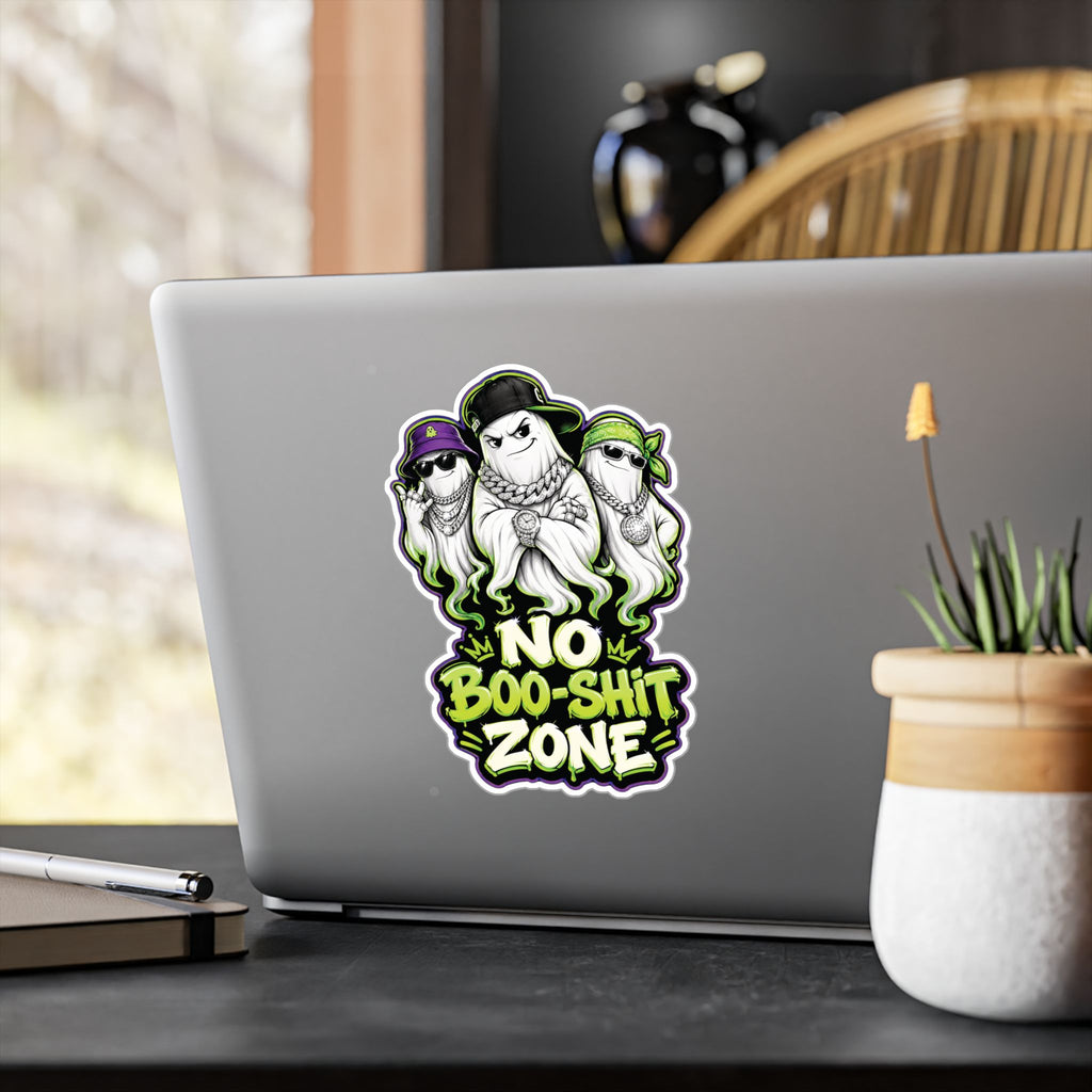 No Boo-Shit Zone Ghost Homiez Halloween Decal Sticker- Keep'n It Real