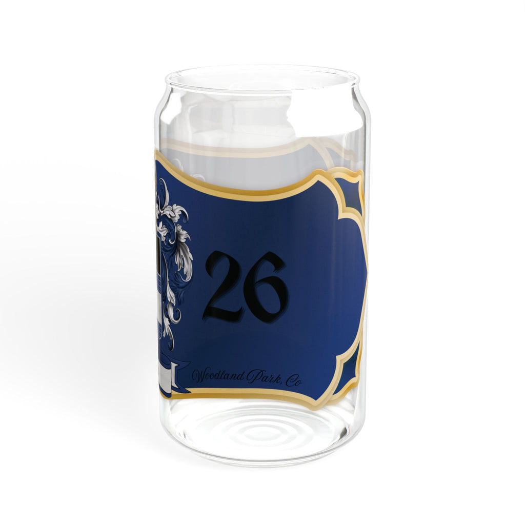 Anders Family Crest 16oz Glass Sipper with Bamboo Lid
