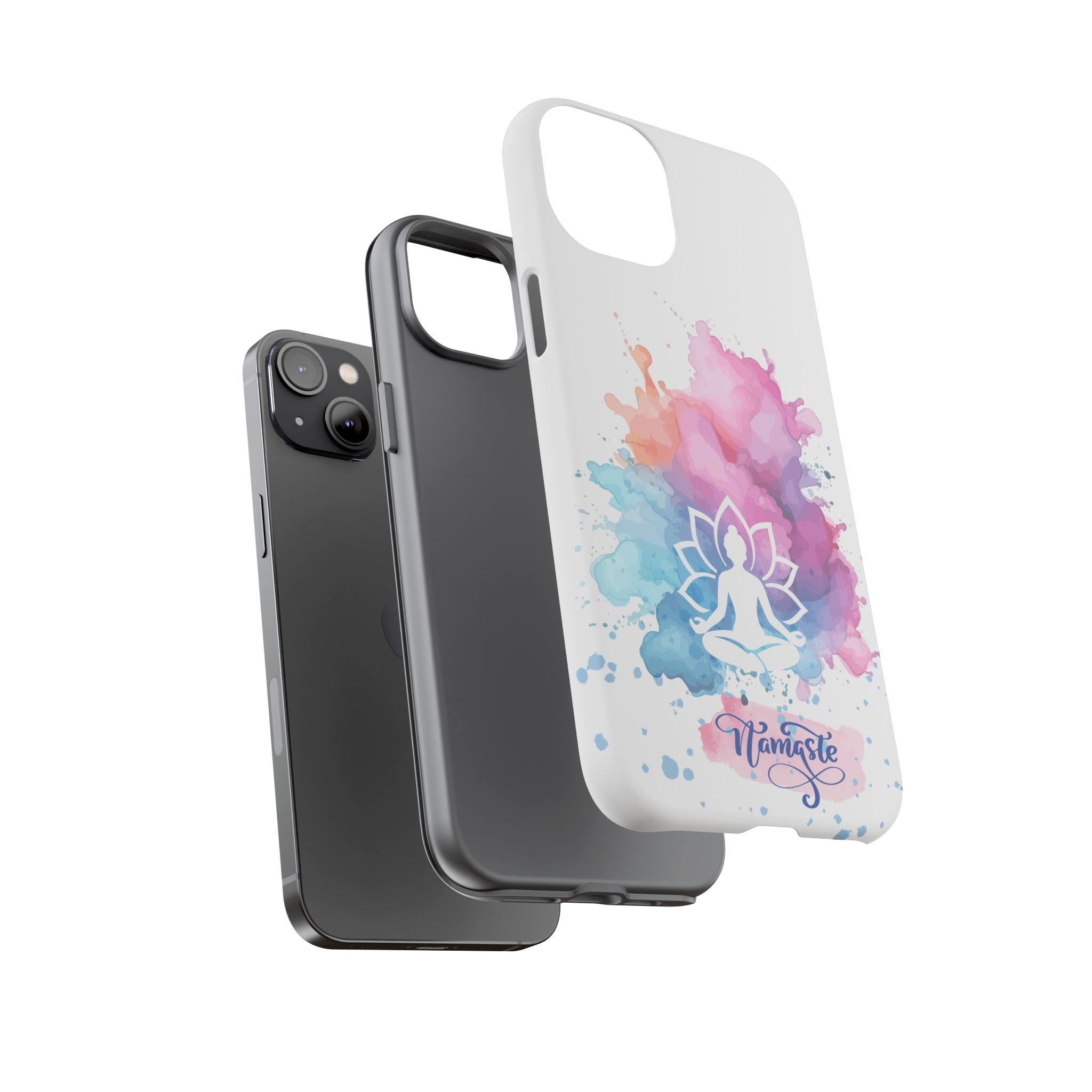 Yoga Namaste Phone Case - Watercolor Lotus Tough Case