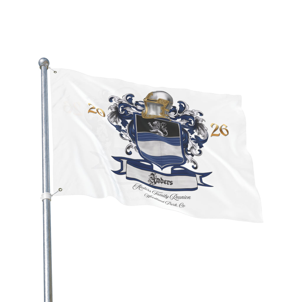 Anders Family Crest Flag — Reunion 2026 Double-Sided Garden Banner