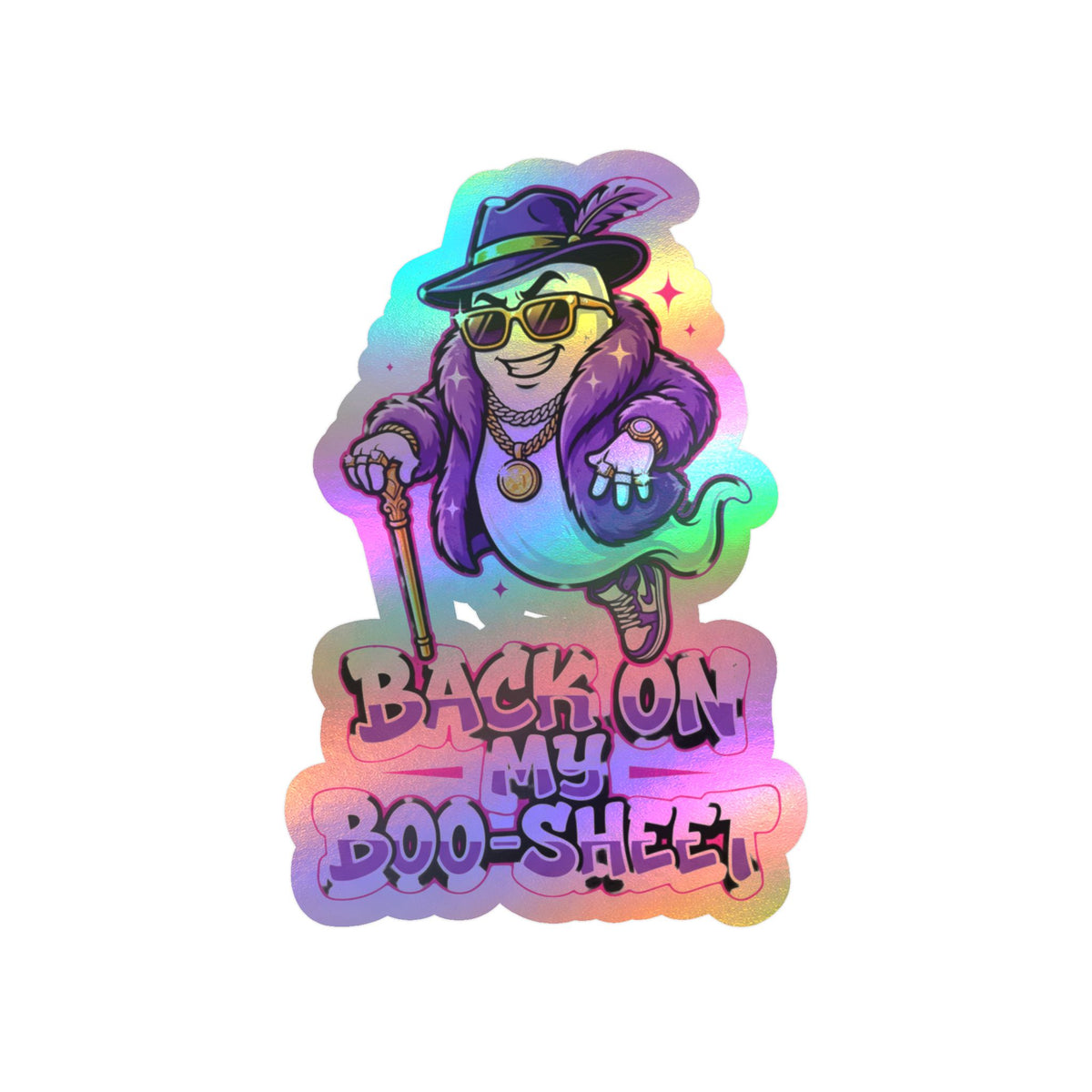Back On My Boo-Sheet Ghost Halloween Decal Sticker- Keep'n It Real