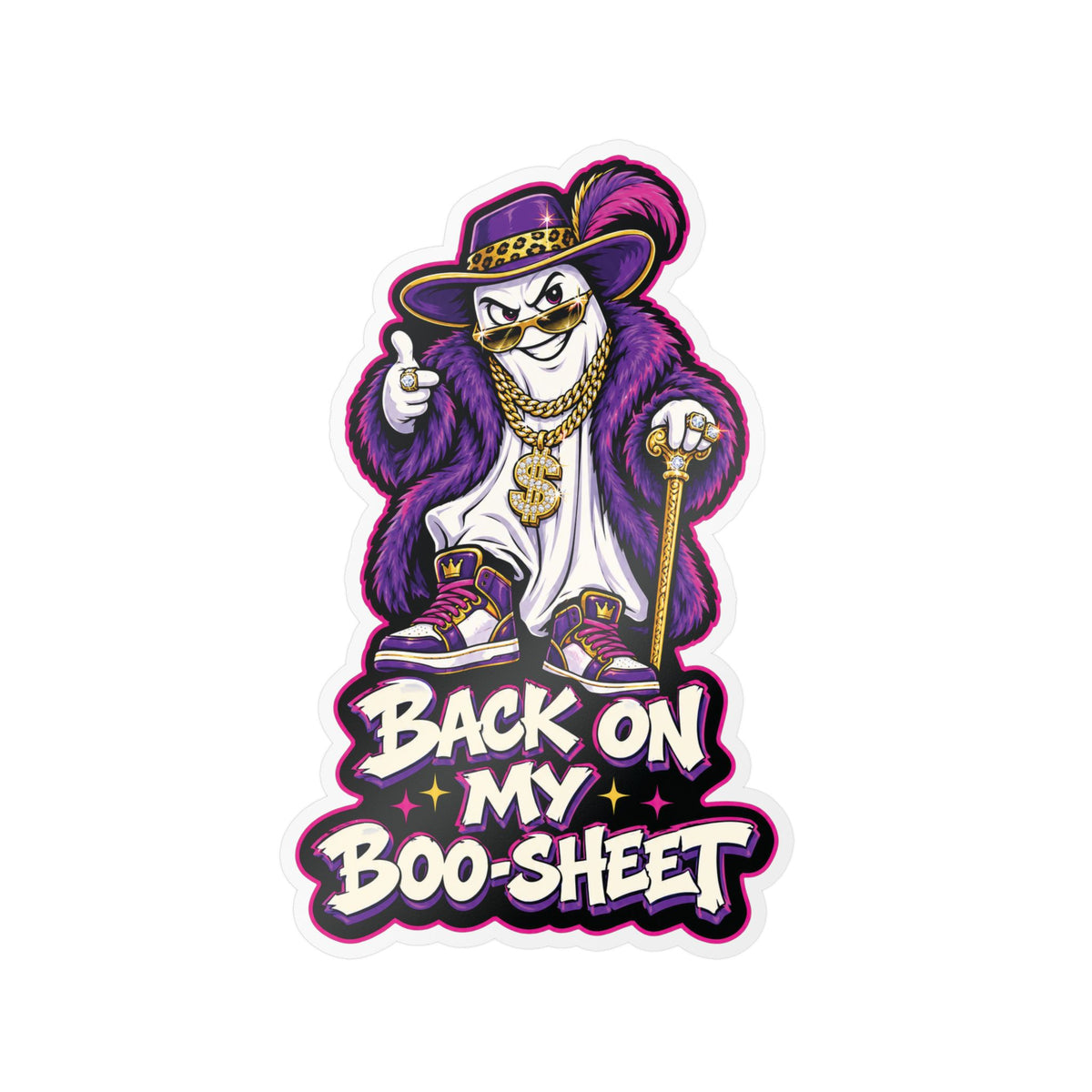 Back On My Boo-Sheet Ghost 2 Halloween  Decal Sticker- Keep'n It Real