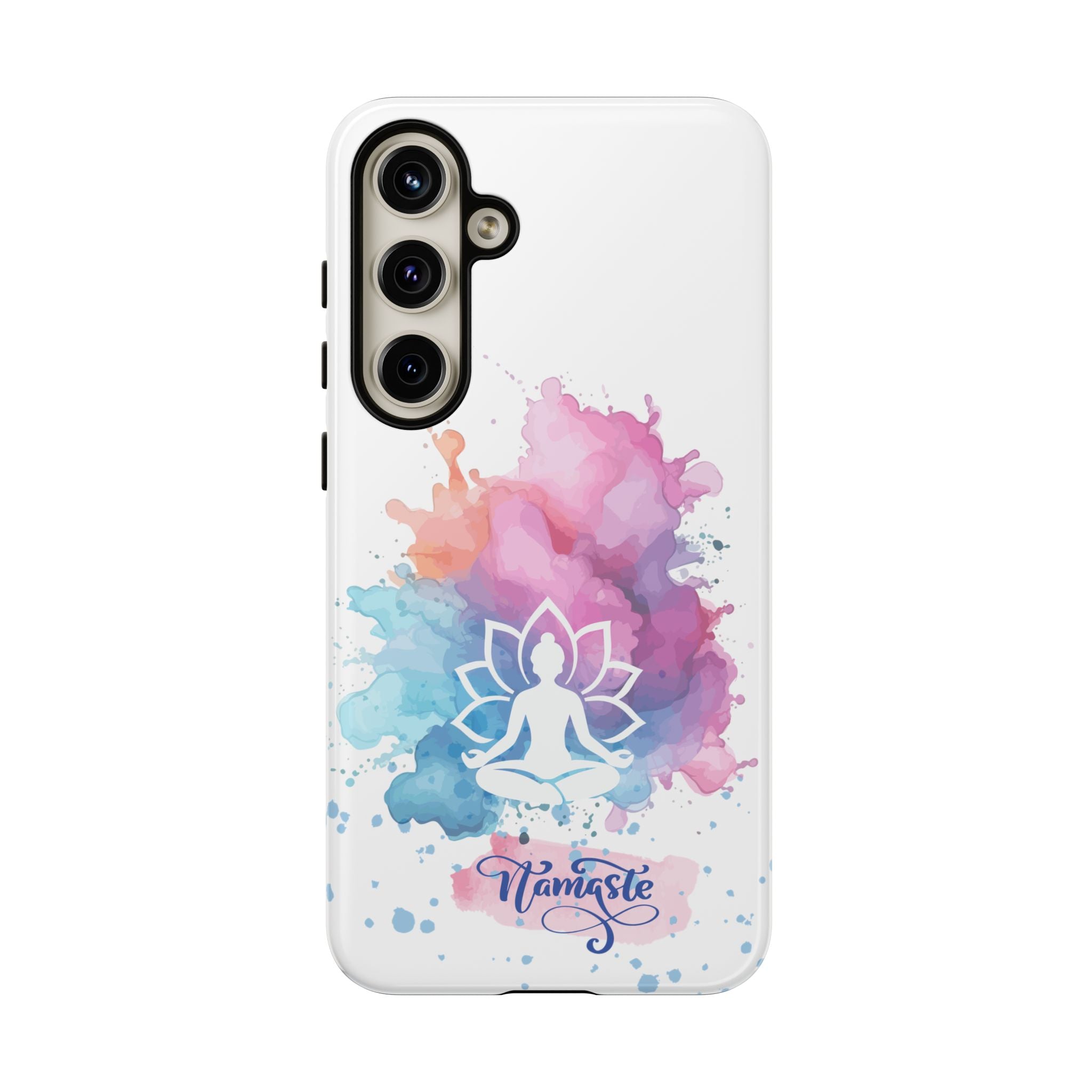 Yoga Namaste Phone Case - Watercolor Lotus Tough Case
