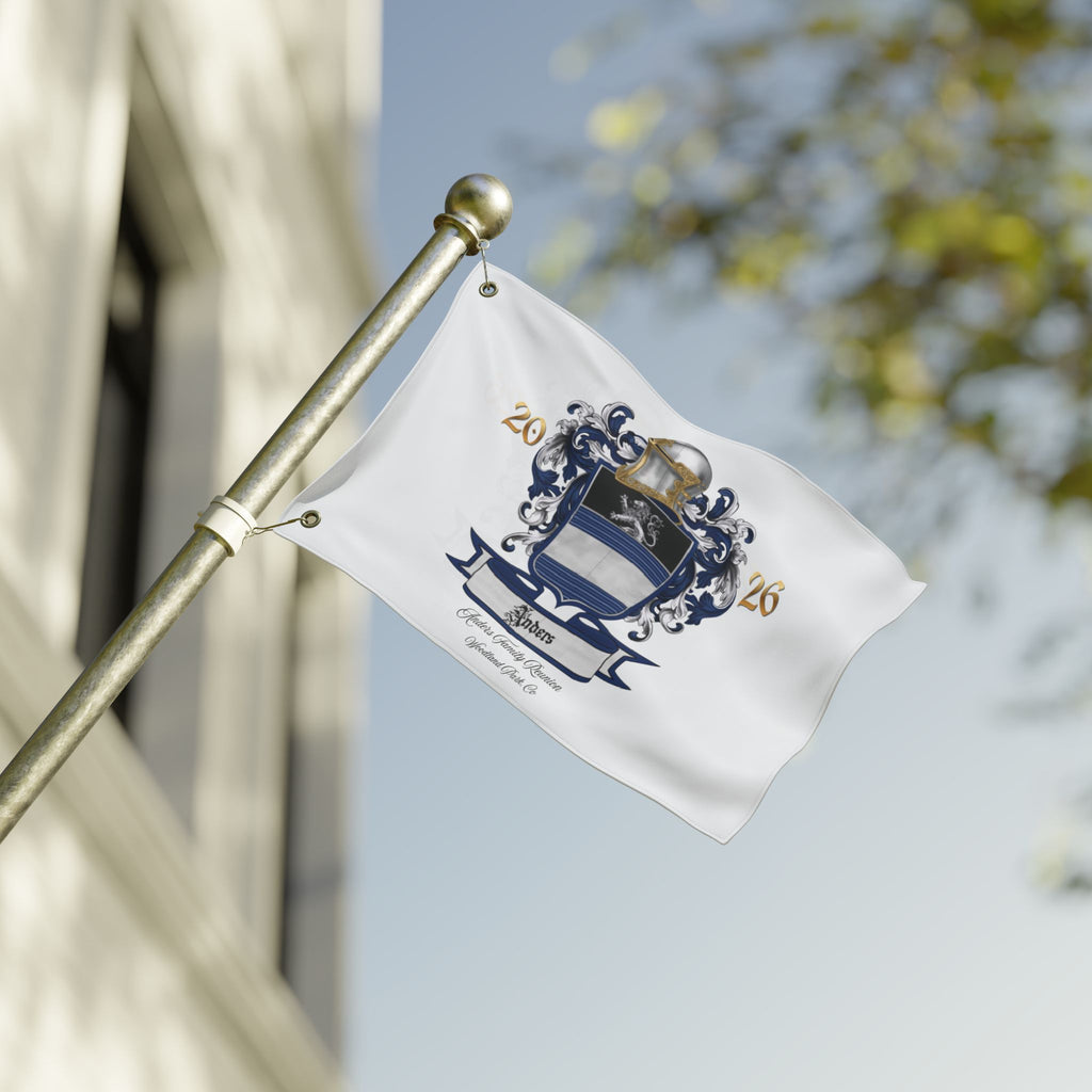Anders Family Crest Flag — Reunion 2026 Double-Sided Garden Banner