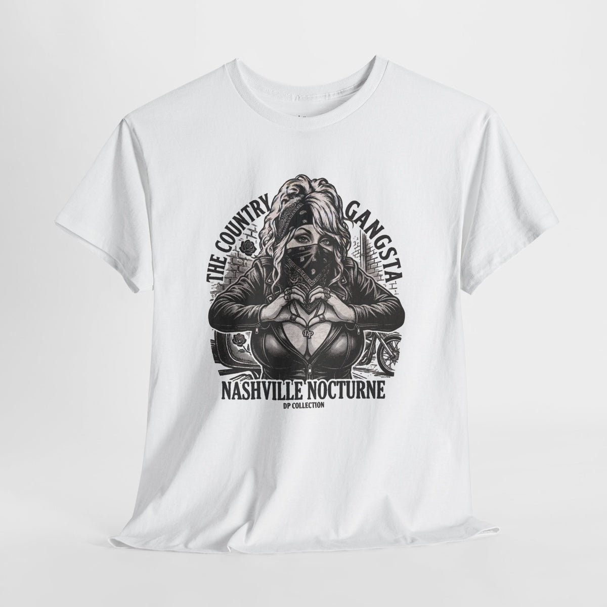 D.P.  Collection Country Gangsta Tee — "Nashville Nocturne" Graphic Shirt (Back: Gone But Not Forgotten)