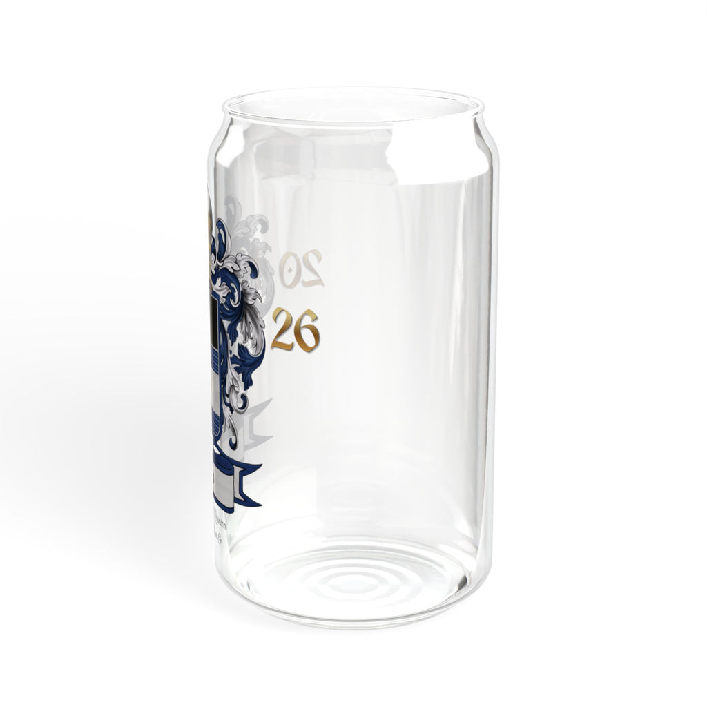 Anders Family Crest 16oz Glass Sipper with Bamboo Lid (Simple)