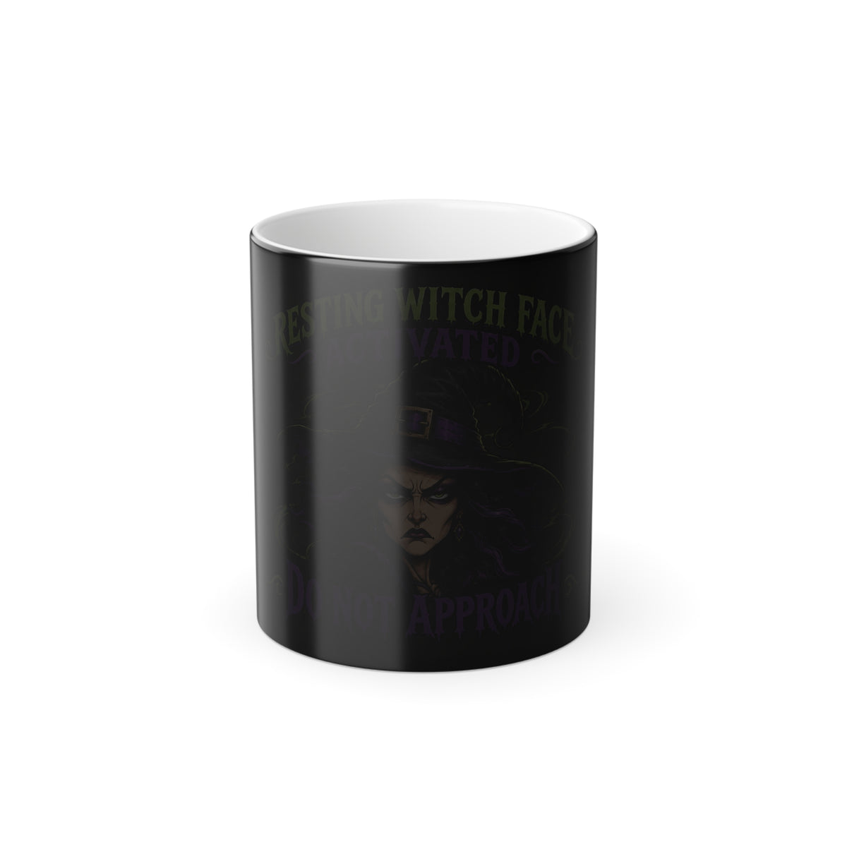 Resting Witch Face Activated " Do Not Approach"  Color-Changing Mug Halloween  — 11oz Keep'n it Real