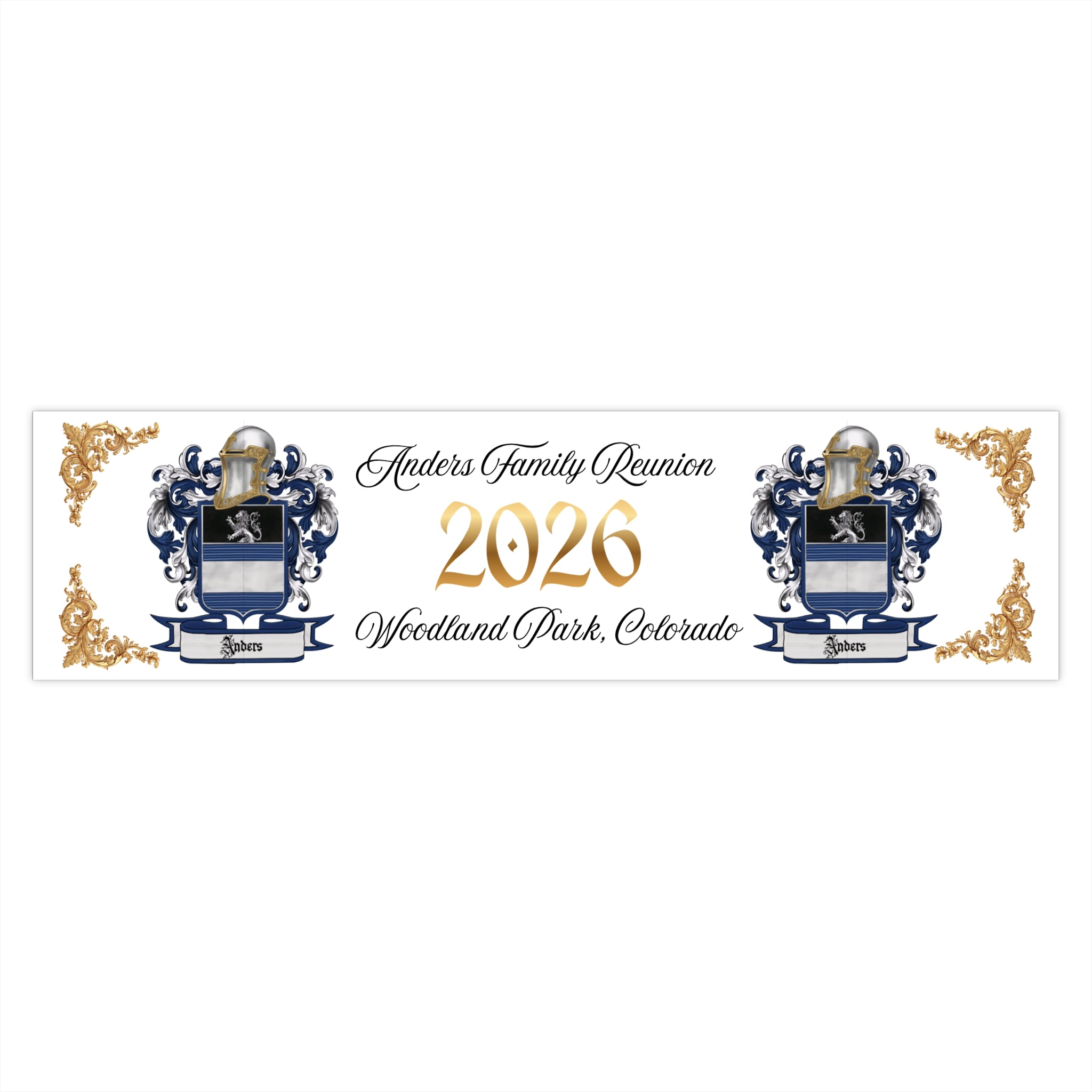 Anders Family Reunion Bumper Sticker — Custom Crest, Year & Location
