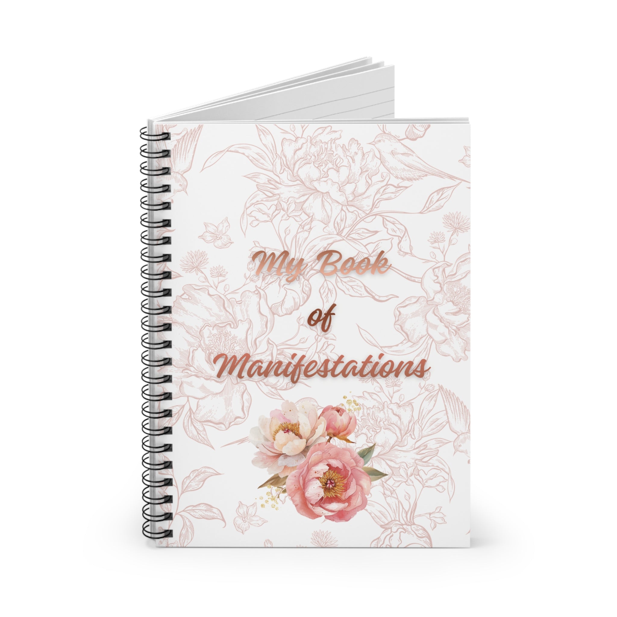 Manifestation Journal - Floral Spiral Notebook (My Book of Manifestations)