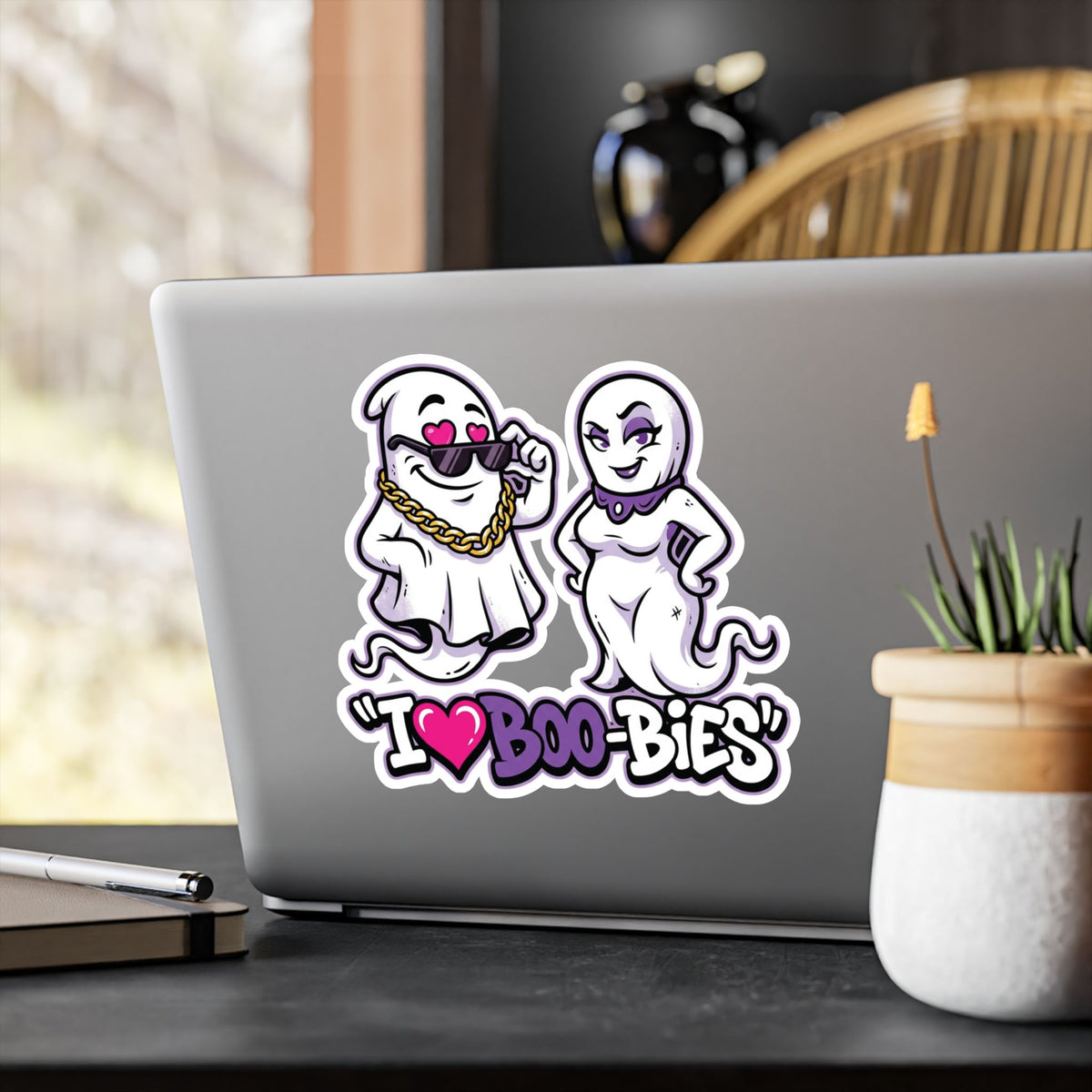 I💜Boo-bies Ghost Halloween Decal Sticker- Keep'n It Real