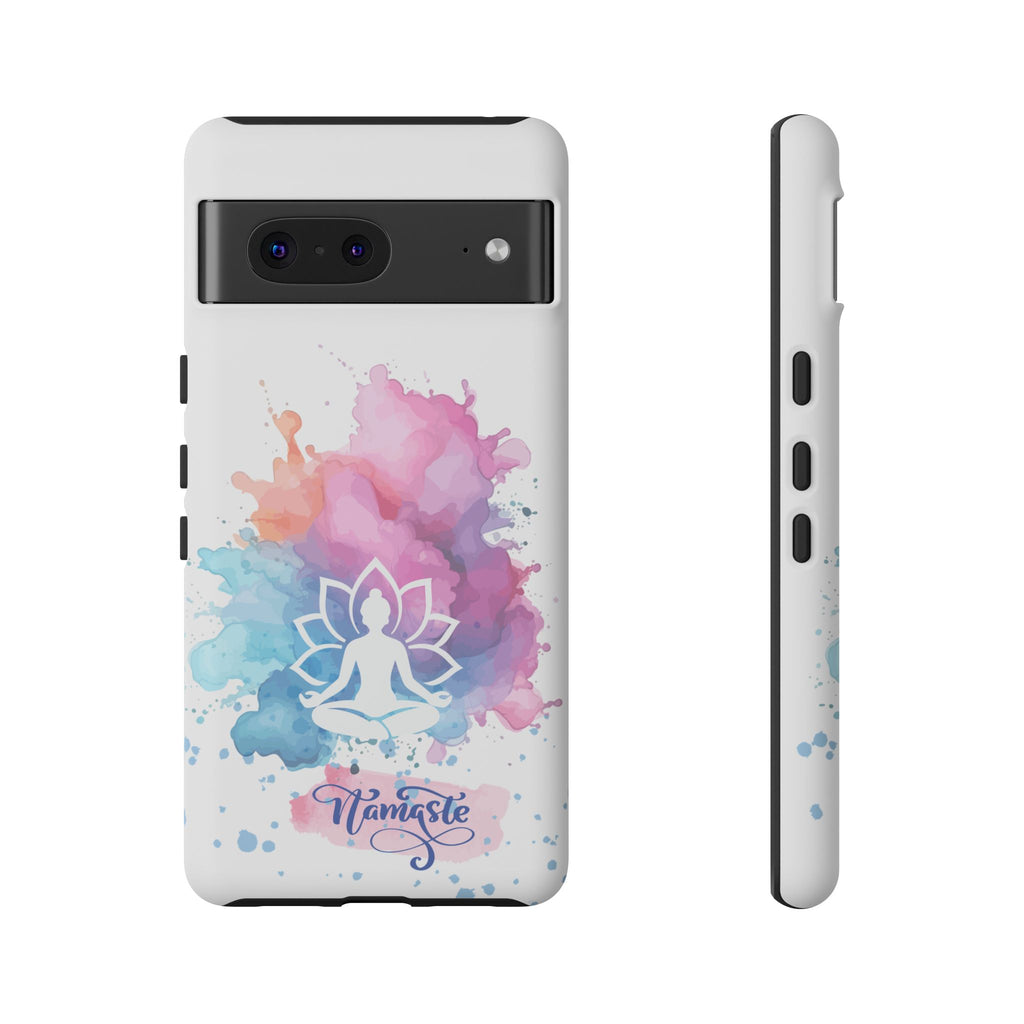 Yoga Namaste Phone Case - Watercolor Lotus Tough Case
