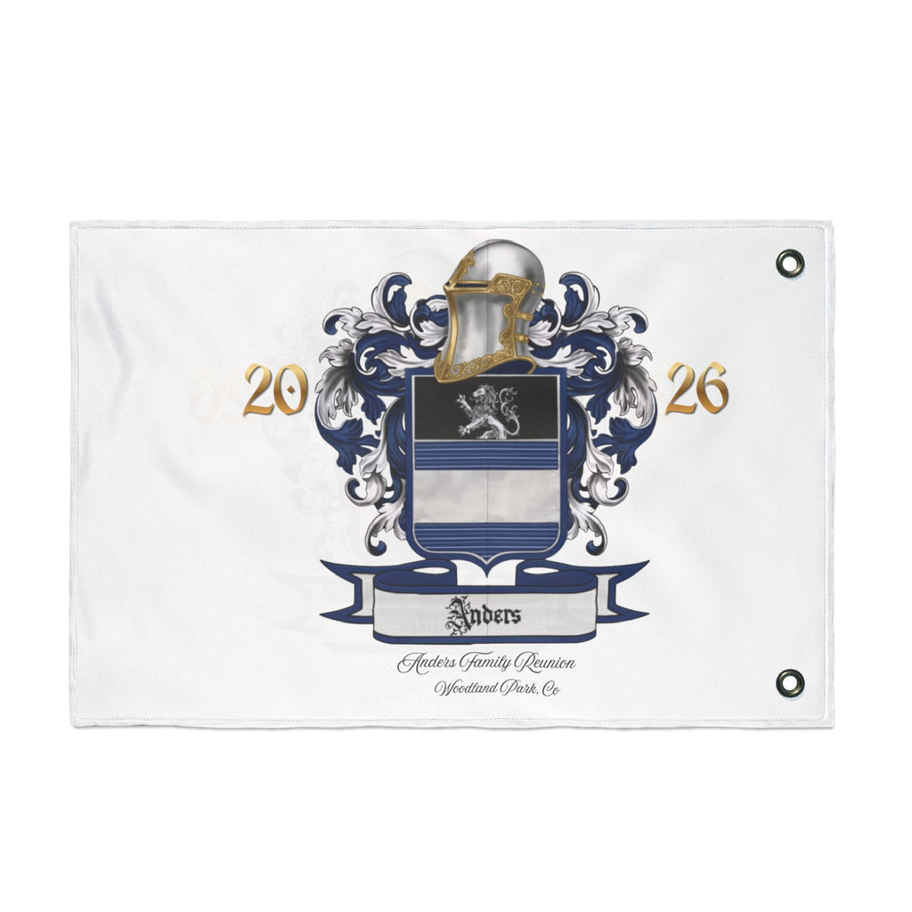 Anders Family Crest Flag — Reunion 2026 Double-Sided Garden Banner