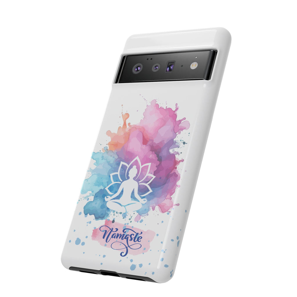 Yoga Namaste Phone Case - Watercolor Lotus Tough Case
