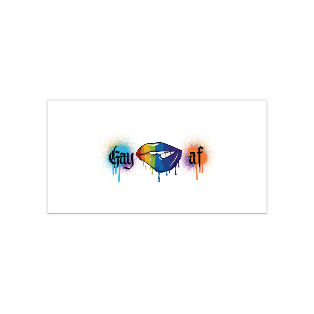 Gay AF Rainbow Lip Bumper Sticker — Pride LGBTQ+ Vinyl Decal