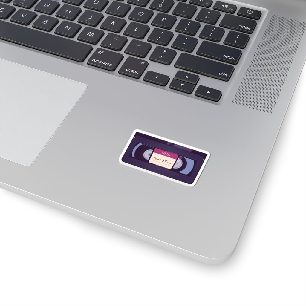 VHS 'Your Mom' Retro Tape Sticker — 80s Nostalgia Kiss-Cut Sticker