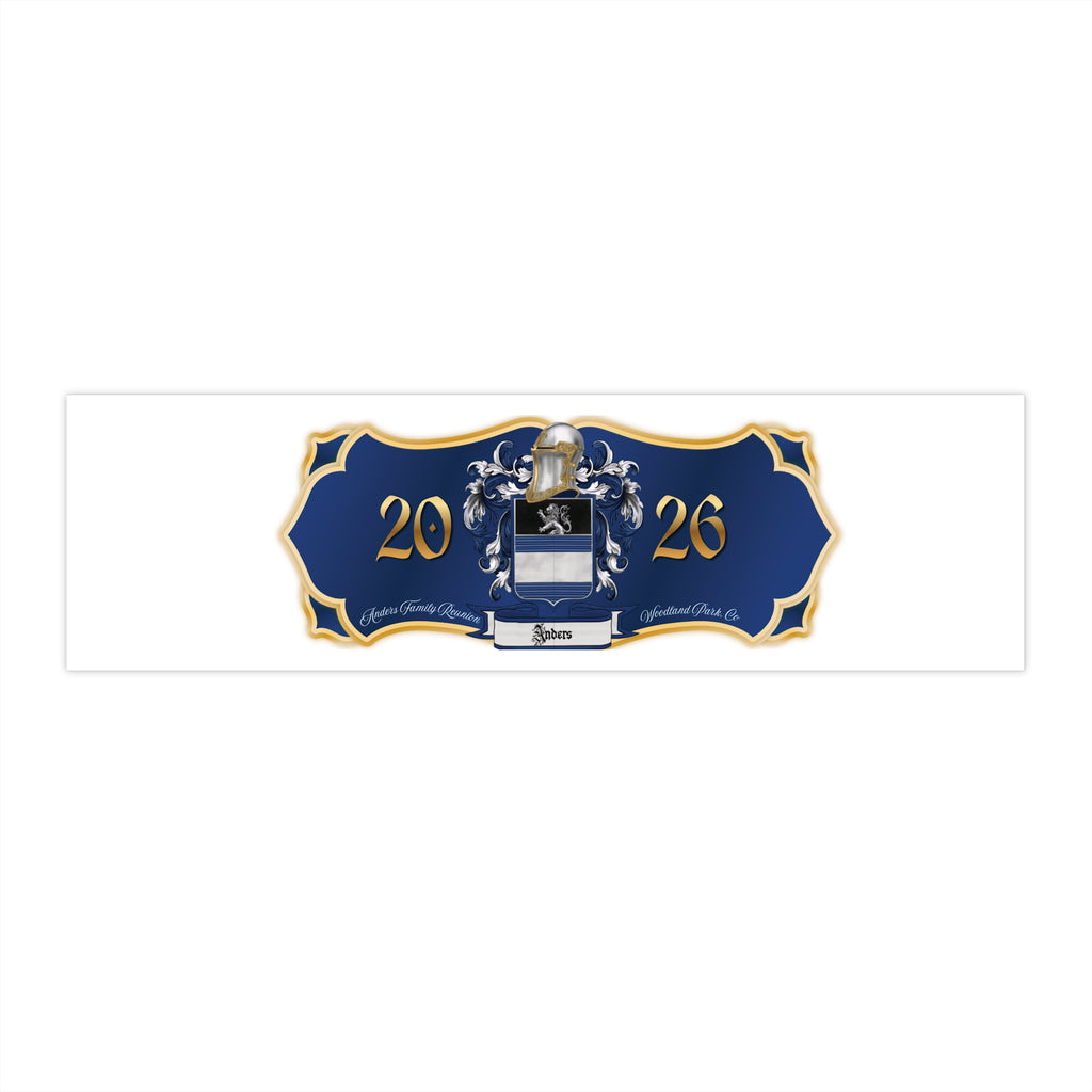 Anders Family Reunion Bumper Sticker — Custom Crest, Year & Location