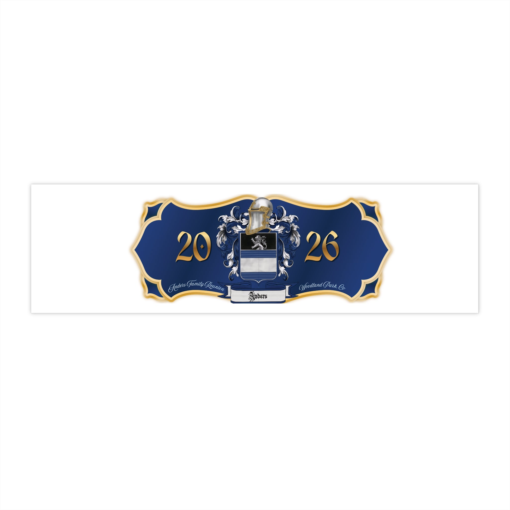 Anders Family Reunion Bumper Sticker — Custom Crest, Year & Location