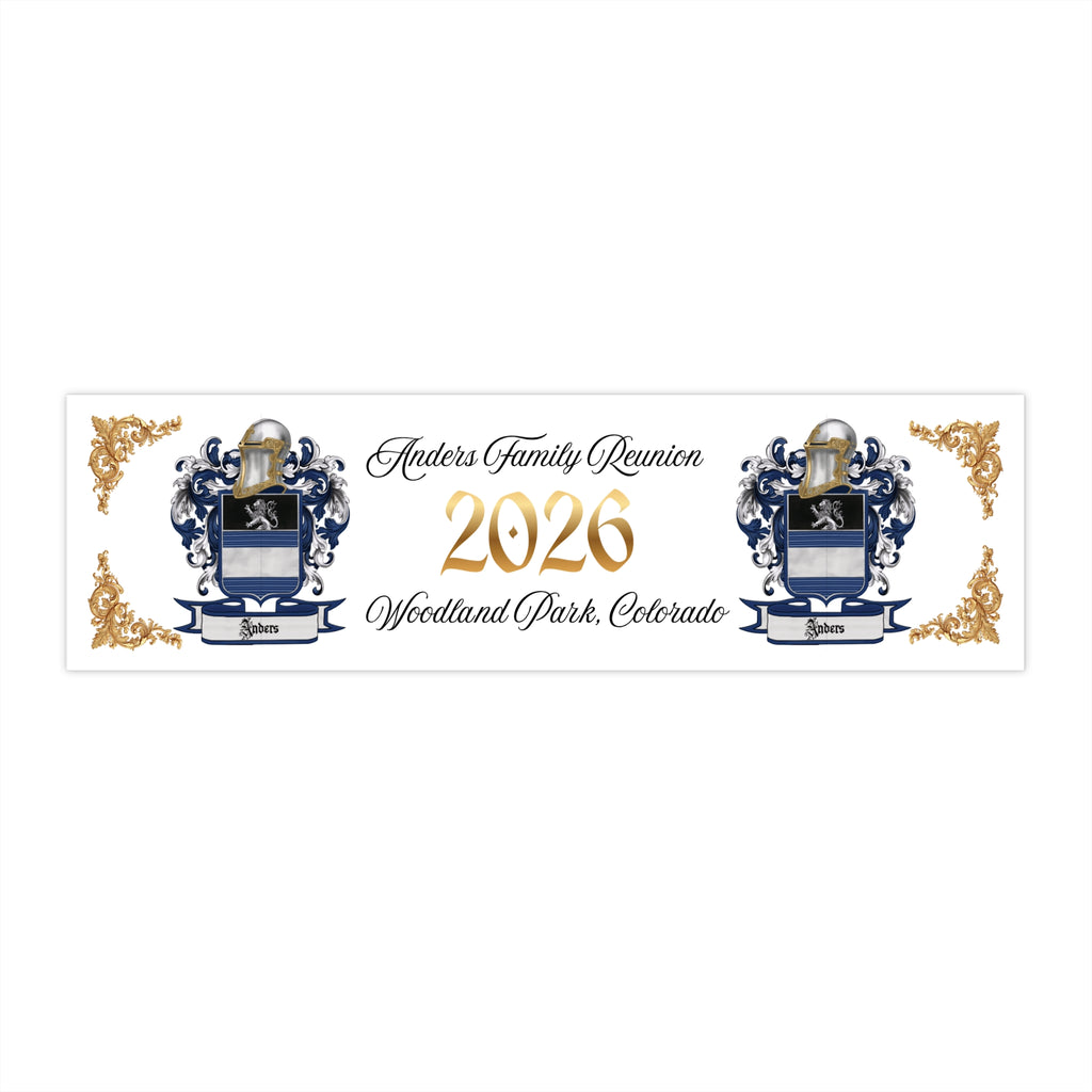 Anders Family Reunion Bumper Sticker — Custom Crest, Year & Location