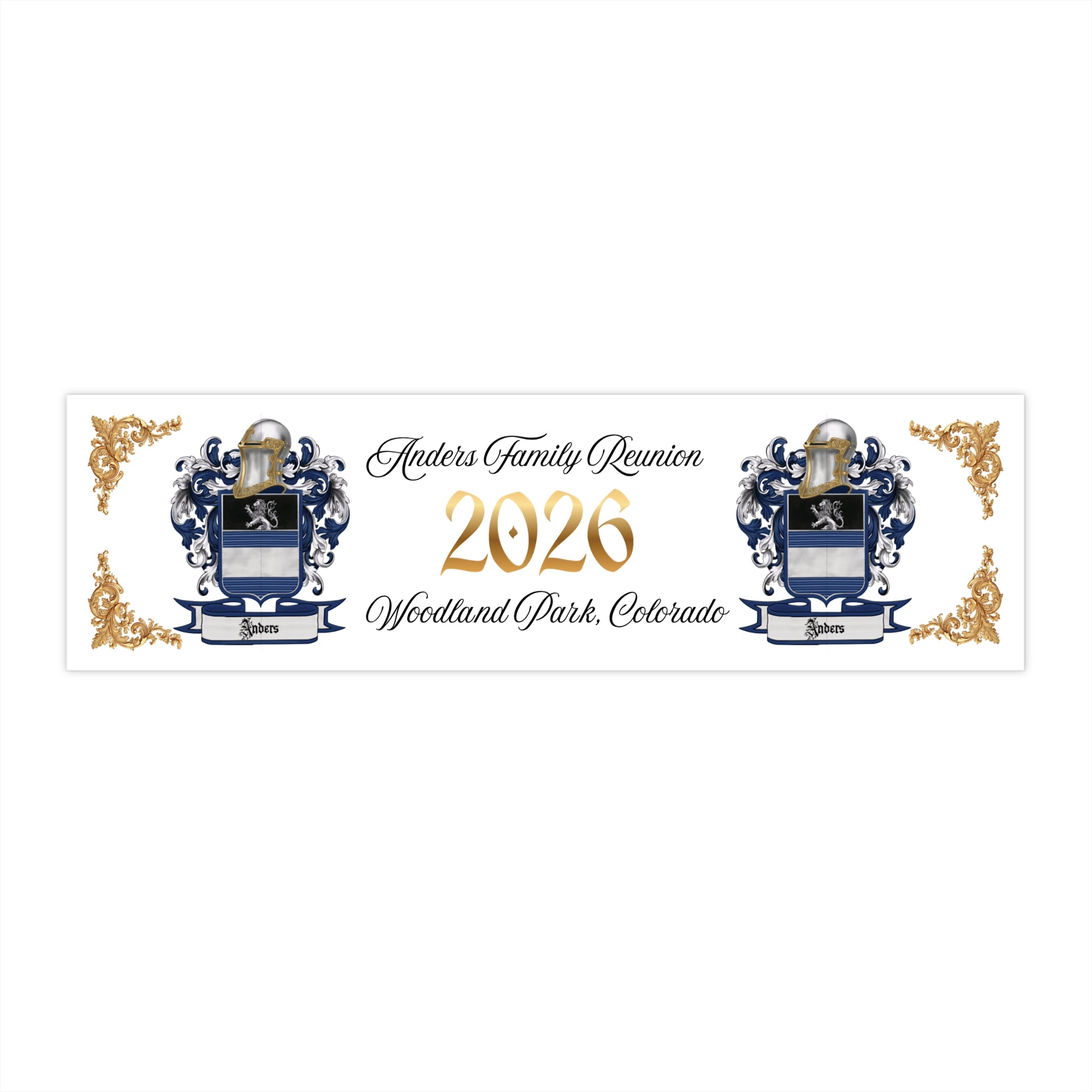 Anders Family Reunion Bumper Sticker — Custom Crest, Year & Location