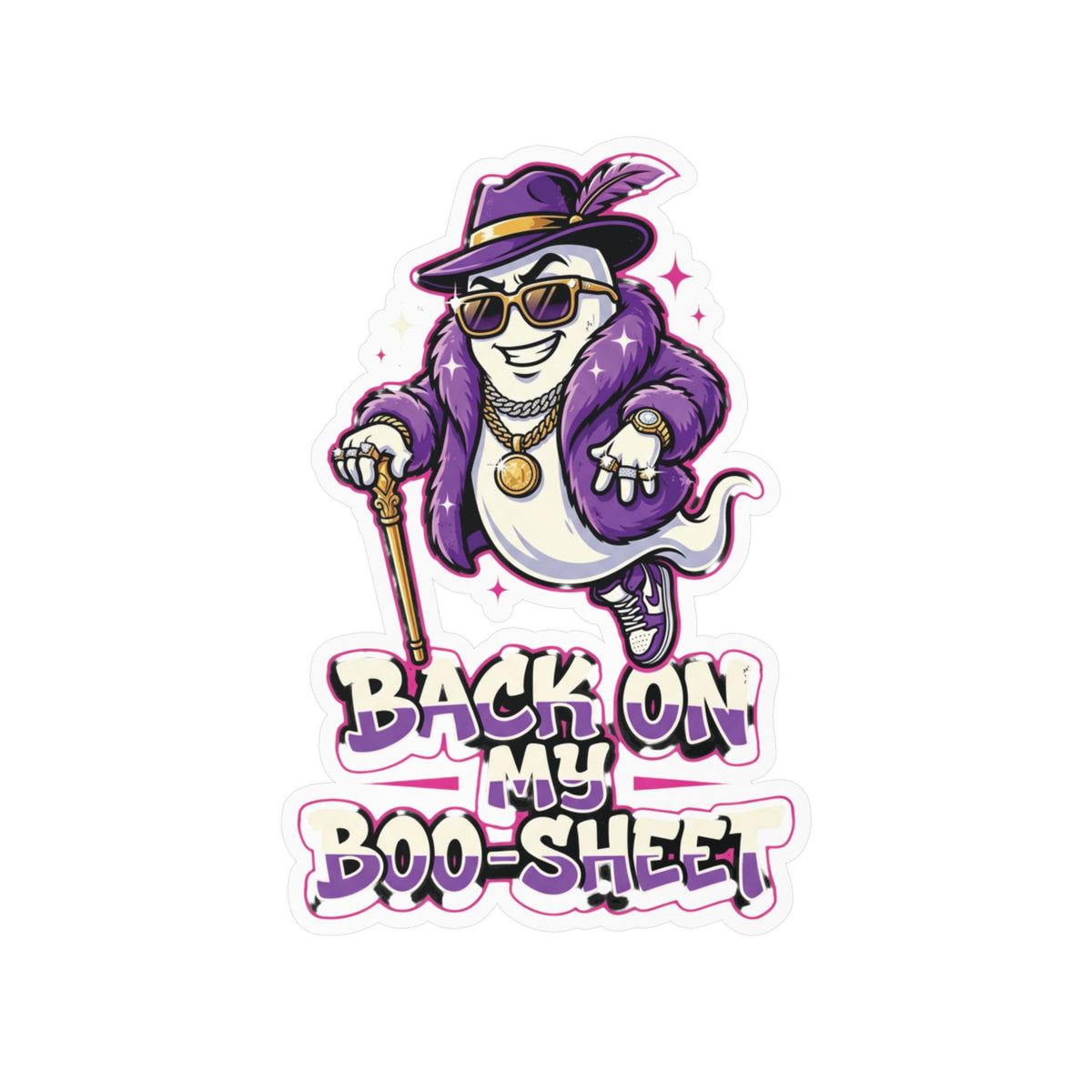 Back On My Boo-Sheet Ghost Halloween Decal Sticker- Keep'n It Real