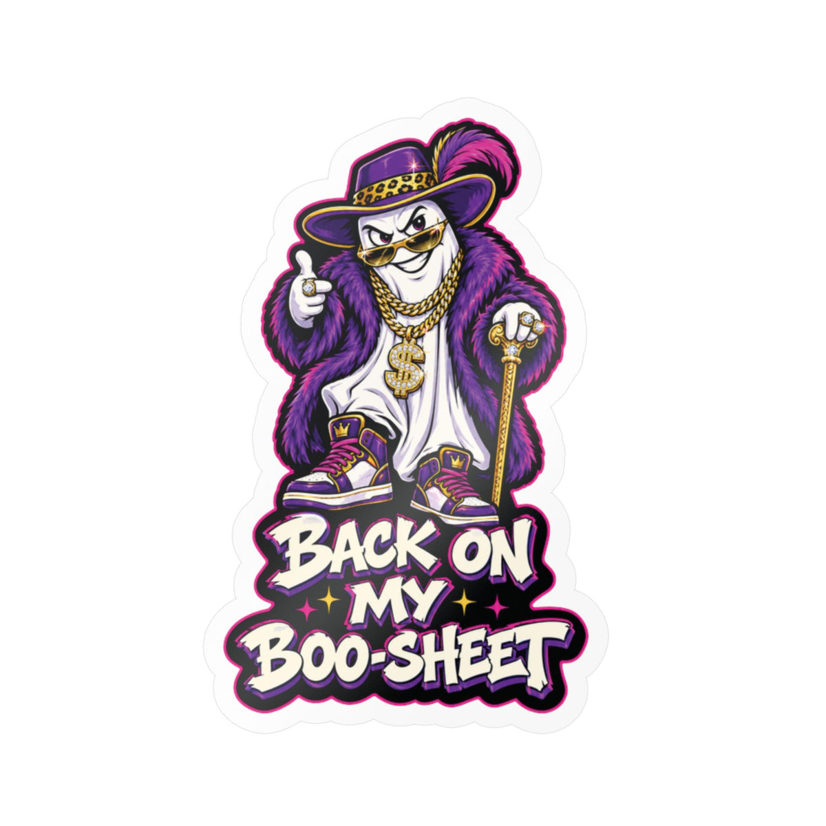 Back On My Boo-Sheet Ghost 2 Halloween  Decal Sticker- Keep'n It Real