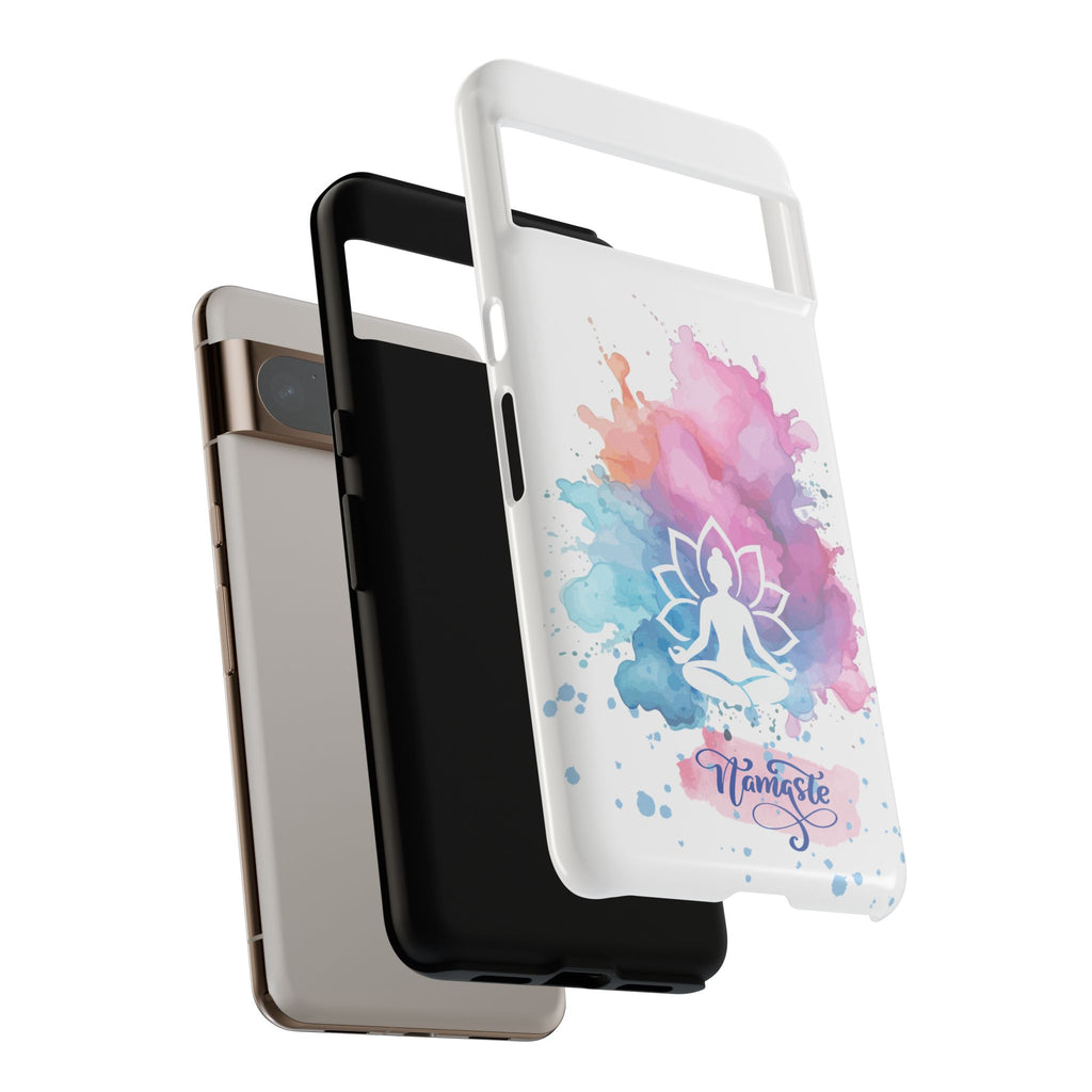 Yoga Namaste Phone Case - Watercolor Lotus Tough Case