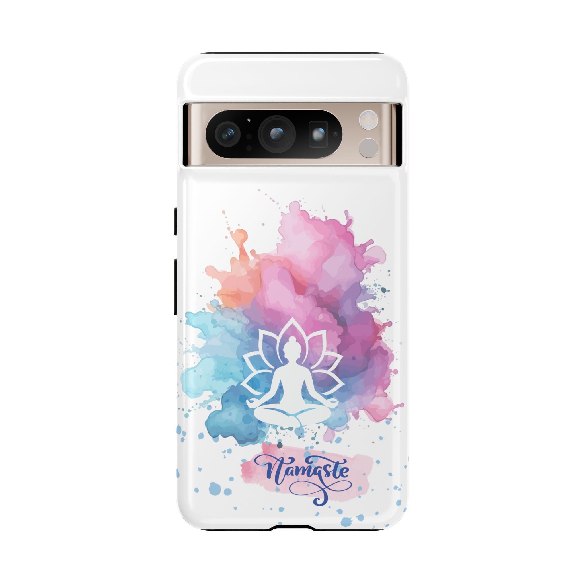 Yoga Namaste Phone Case - Watercolor Lotus Tough Case