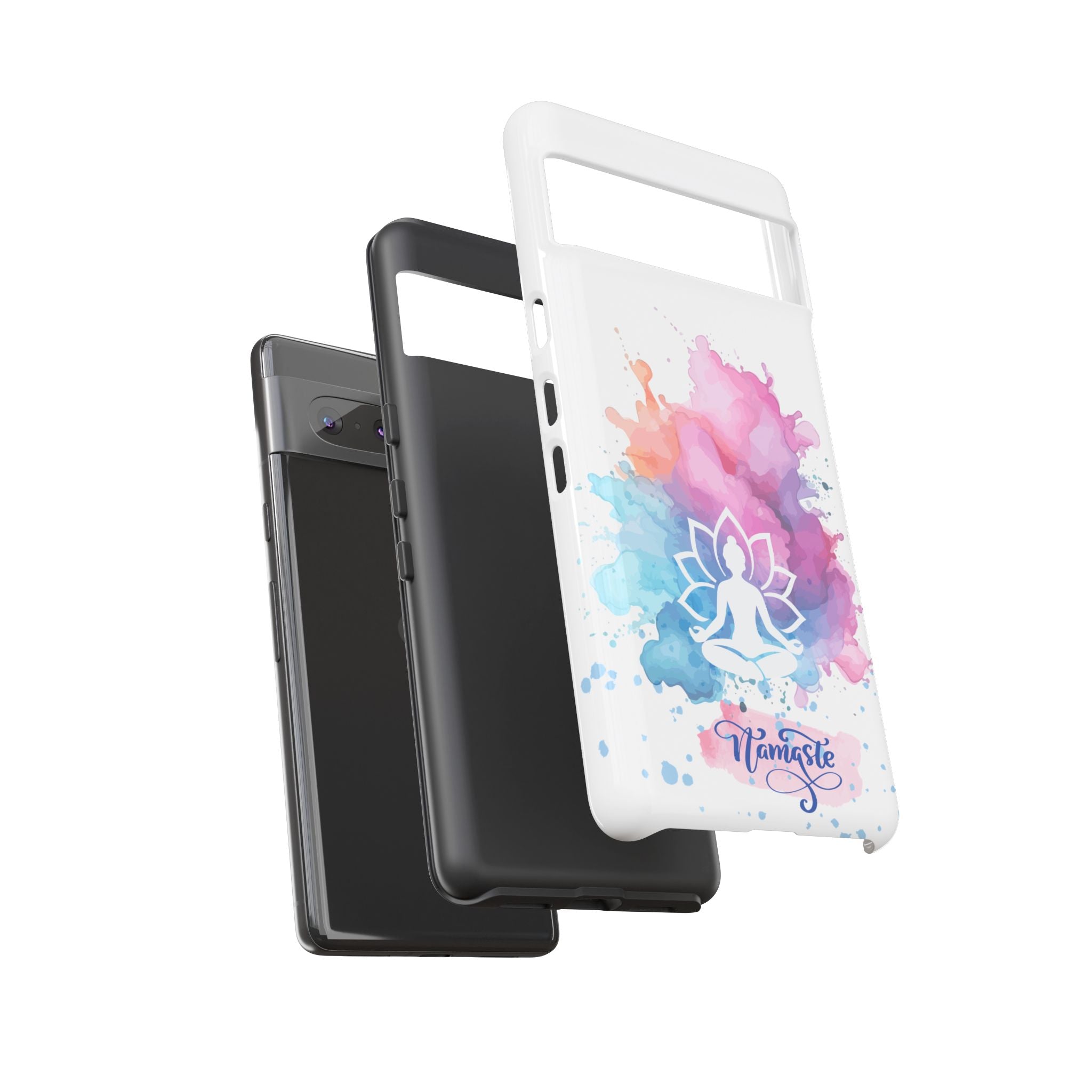 Yoga Namaste Phone Case - Watercolor Lotus Tough Case