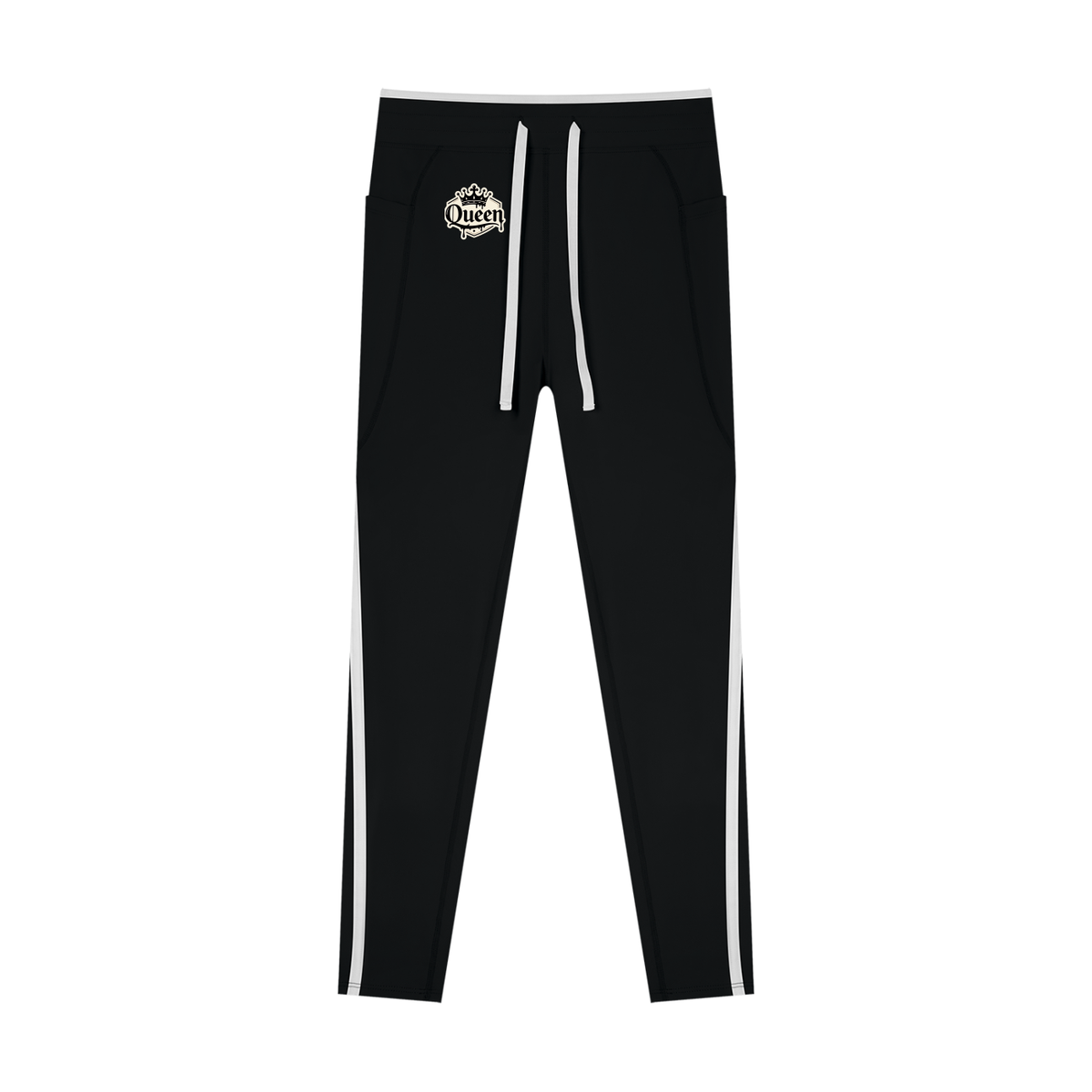 Queen with Crown Drip Women’s Color Block Yoga Leggings