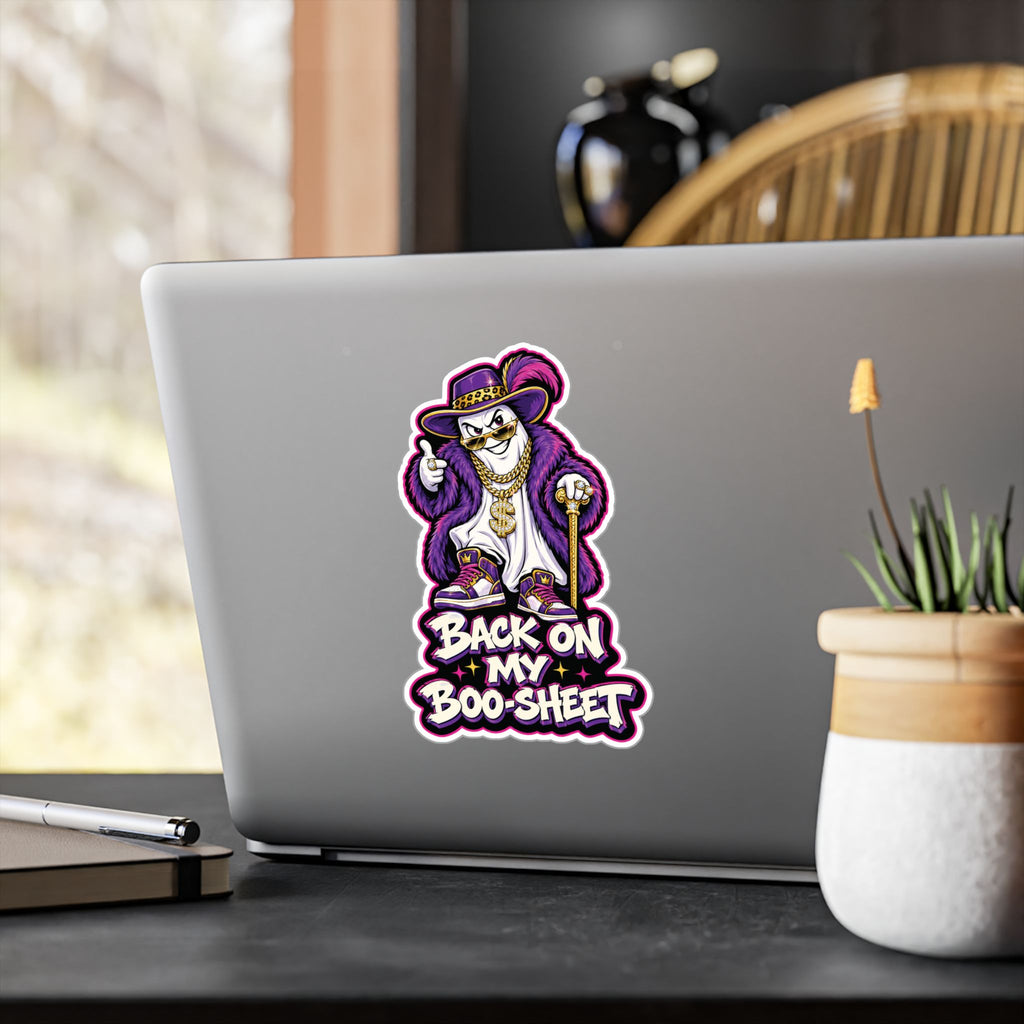 Back On My Boo-Sheet Ghost 2 Halloween  Decal Sticker- Keep'n It Real