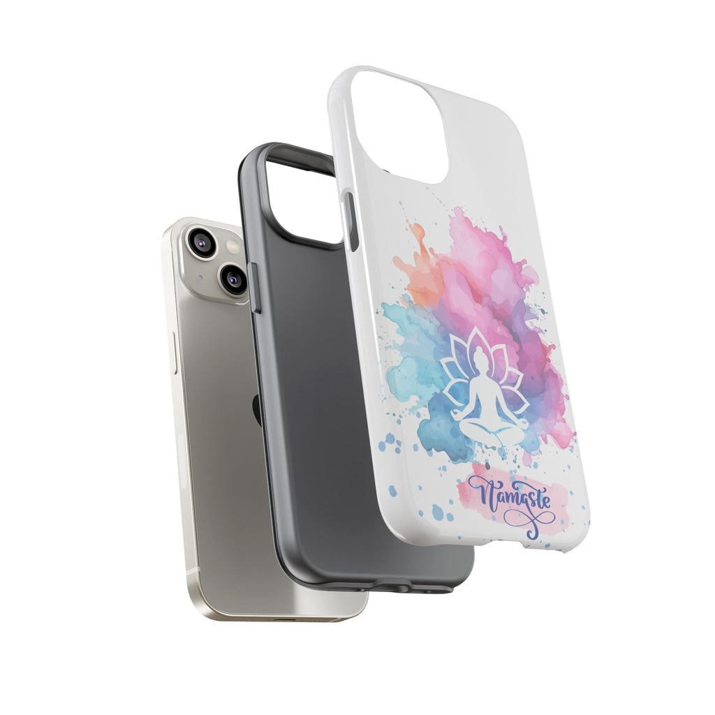 Yoga Namaste Phone Case - Watercolor Lotus Tough Case