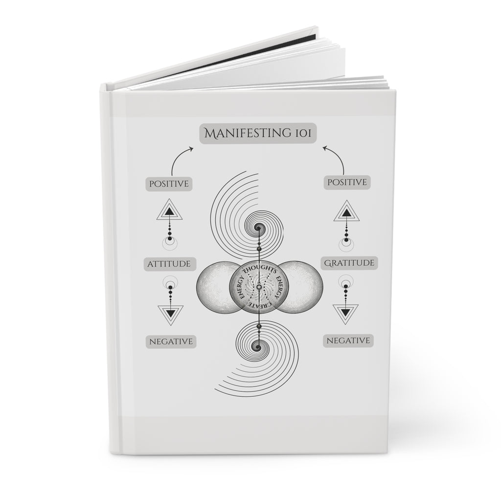 Manifesting 101 Hardcover Journal — Positive Attitude & Gratitude Lined Notebook