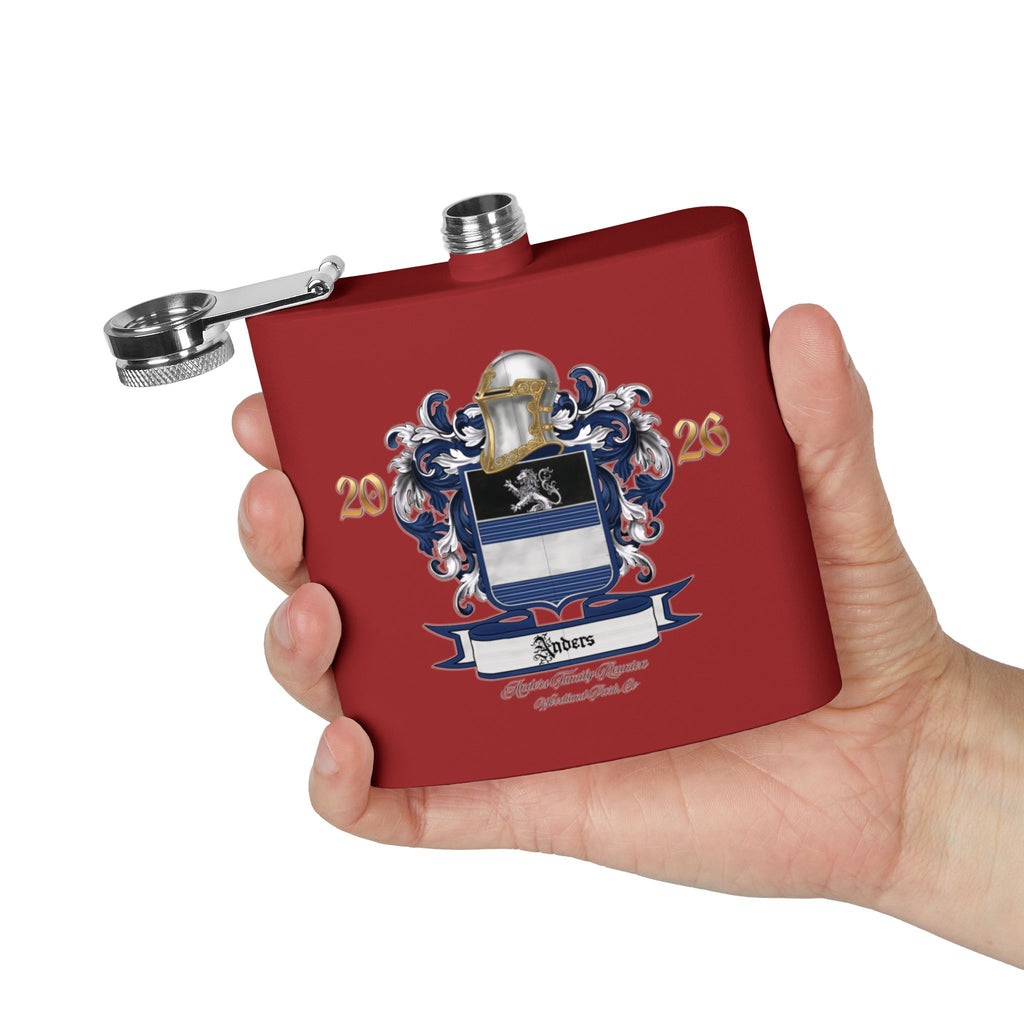 Anders Family Crest Stainless Steel Flask 6oz