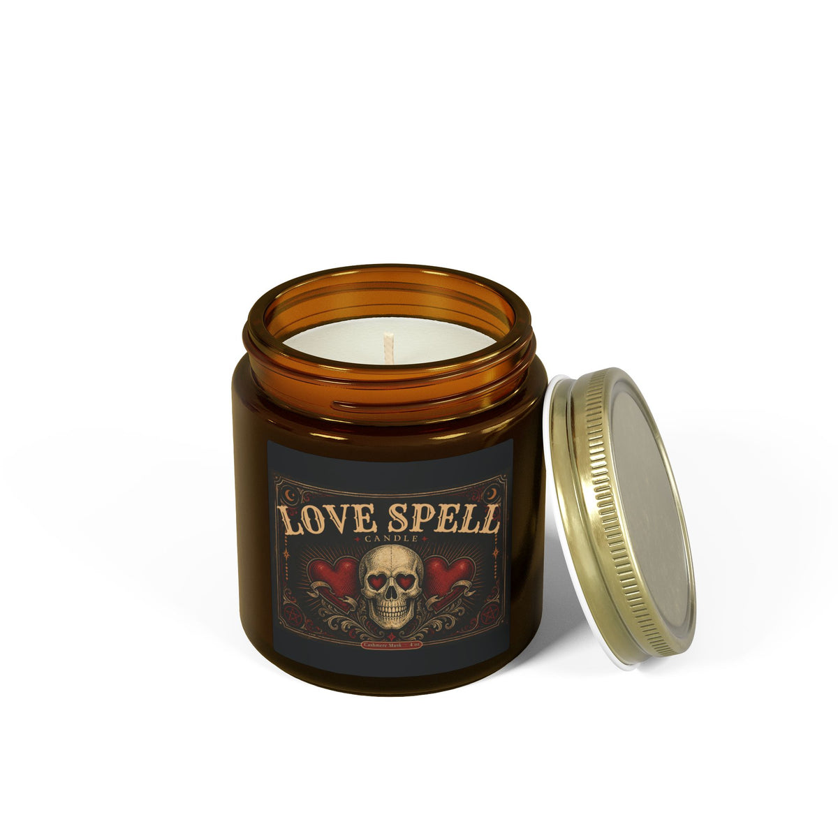 "Love Spell"  Halloween Candle — Coconut Apricot Wax (4oz/9oz)