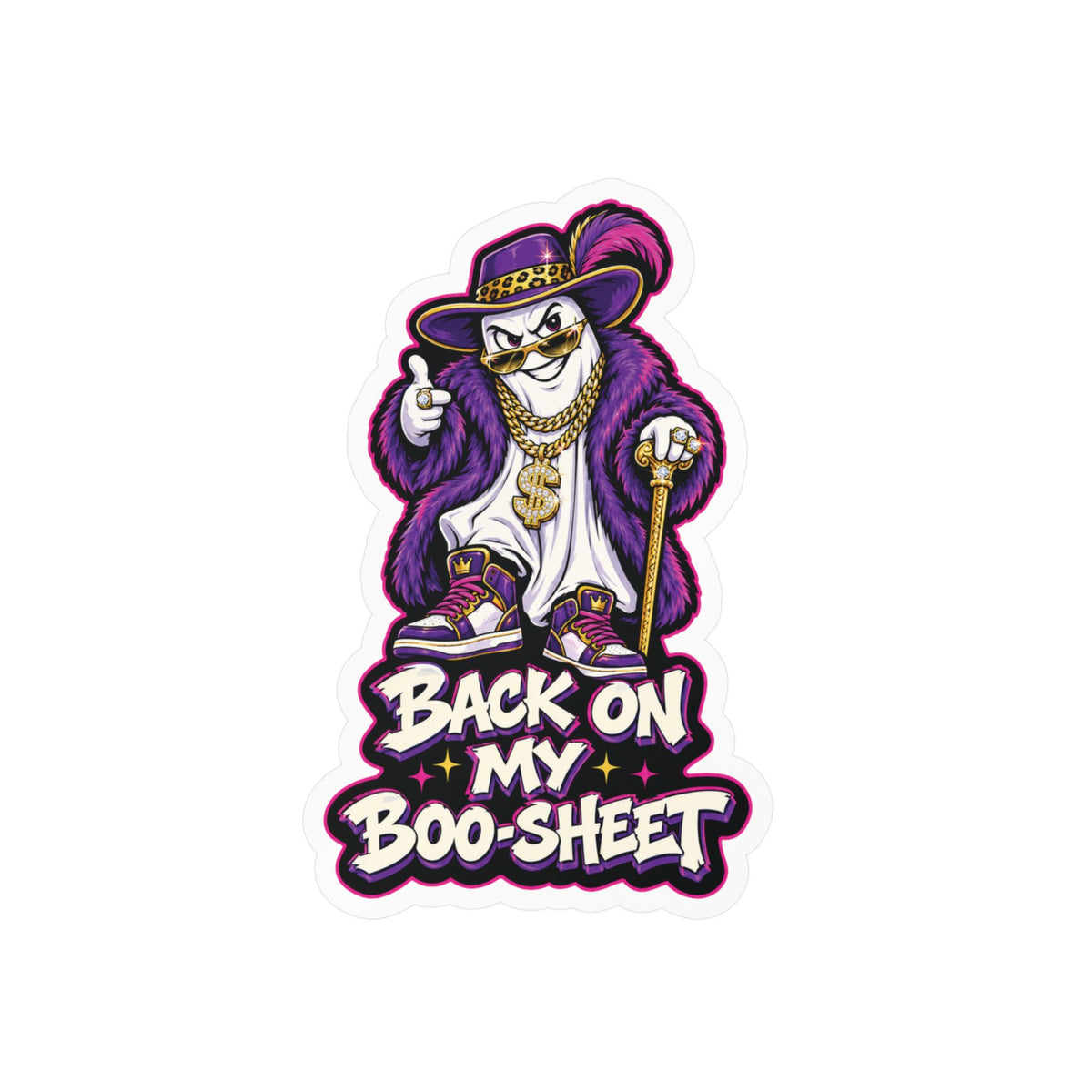 Back On My Boo-Sheet Ghost 2 Halloween  Decal Sticker- Keep'n It Real