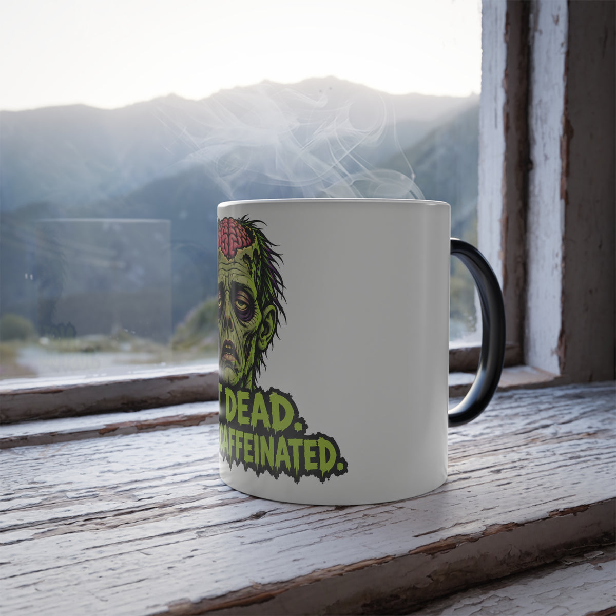 Not Dead Just Decaffeinated- Zombie Color-Changing Mug Halloween — 11oz | Keep'n it Real