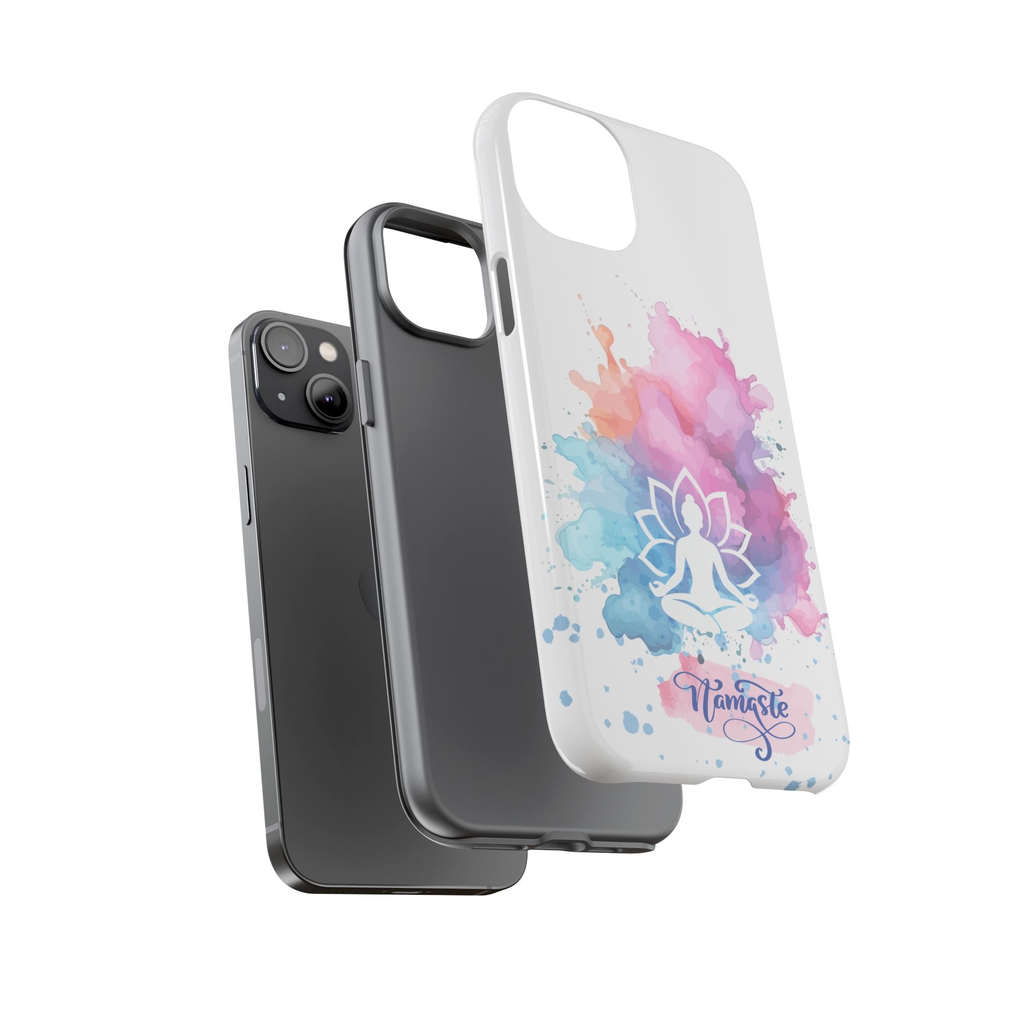 Yoga Namaste Phone Case - Watercolor Lotus Tough Case