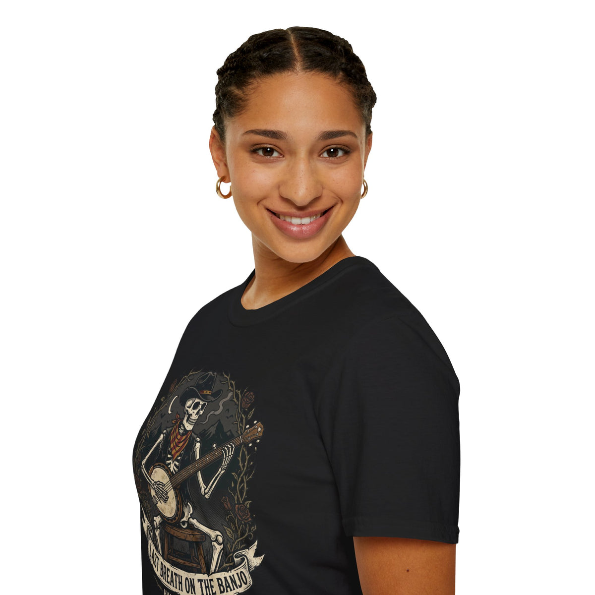 Last Breath on the Banjo Skeleton Halloween Tee | Keep’n It Real