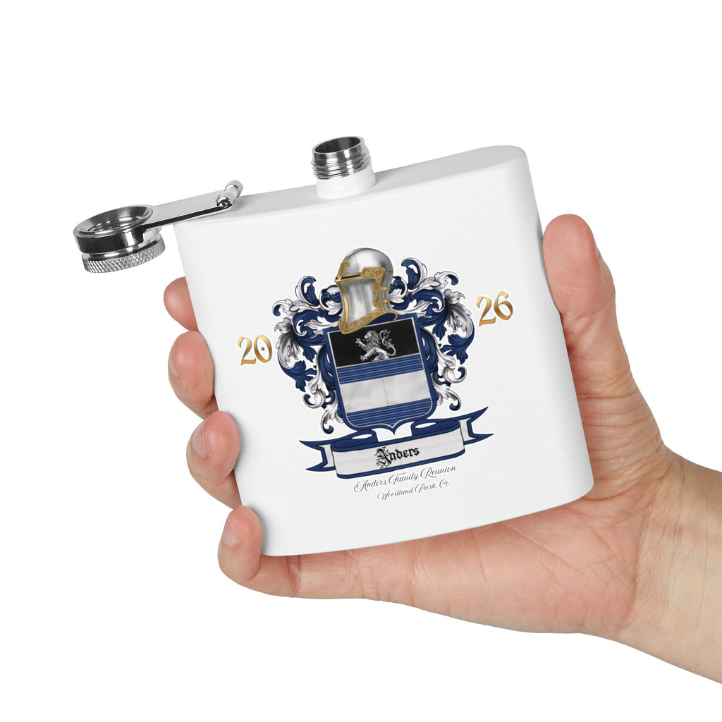 Anders Family Crest Stainless Steel Flask 6oz