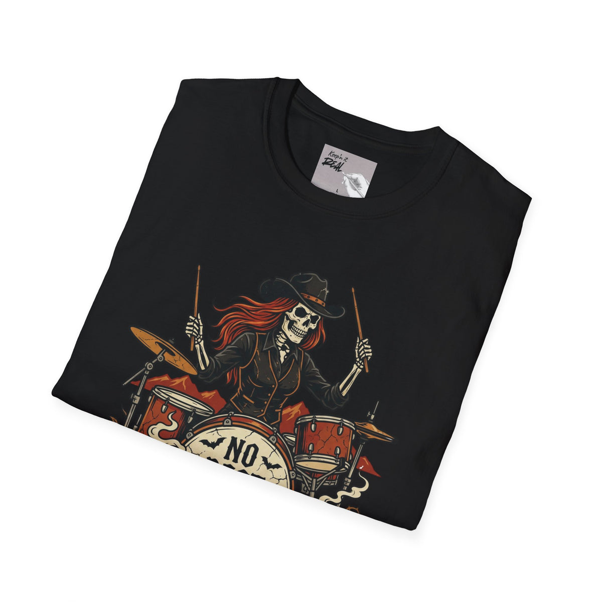 No Rest for the Wicked Beat Drummer Skeleton Halloween Tee | Keep’n It Real