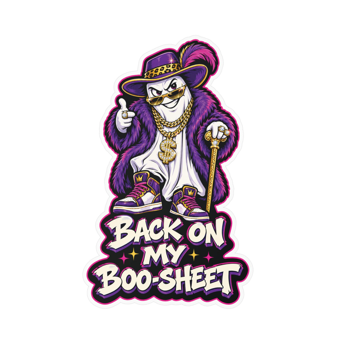 Back On My Boo-Sheet Ghost 2 Halloween  Decal Sticker- Keep'n It Real