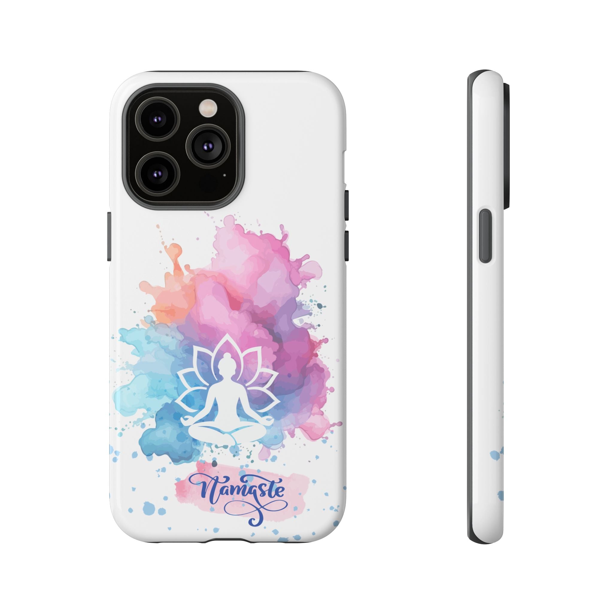 Yoga Namaste Phone Case - Watercolor Lotus Tough Case