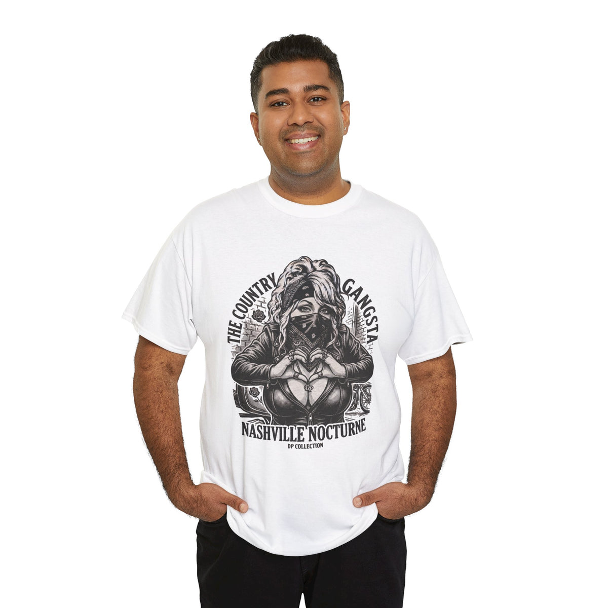 D.P.  Collection Country Gangsta Tee — "Nashville Nocturne" Graphic Shirt (Back: Gone But Not Forgotten)