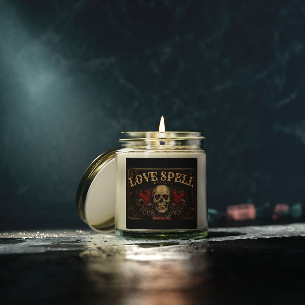 "Love Spell"  Halloween Candle — Coconut Apricot Wax (4oz/9oz)