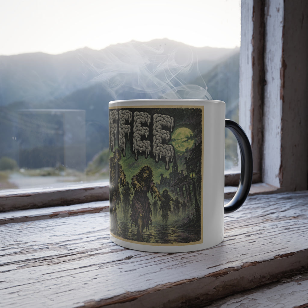COFFEE Zombie Scene Color-Changing Mug Halloween  — 11oz Keep'n it Real