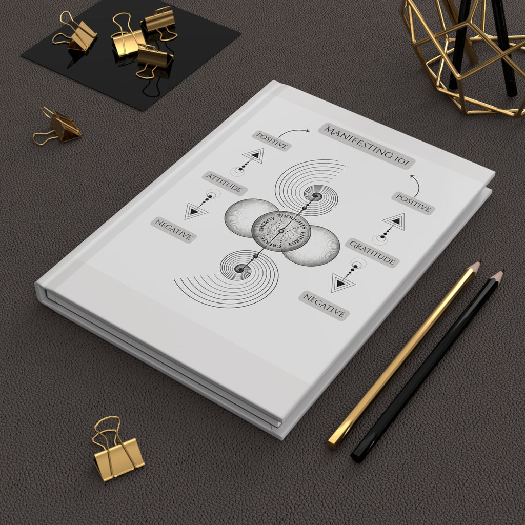 Manifesting 101 Hardcover Journal — Positive Attitude & Gratitude Lined Notebook