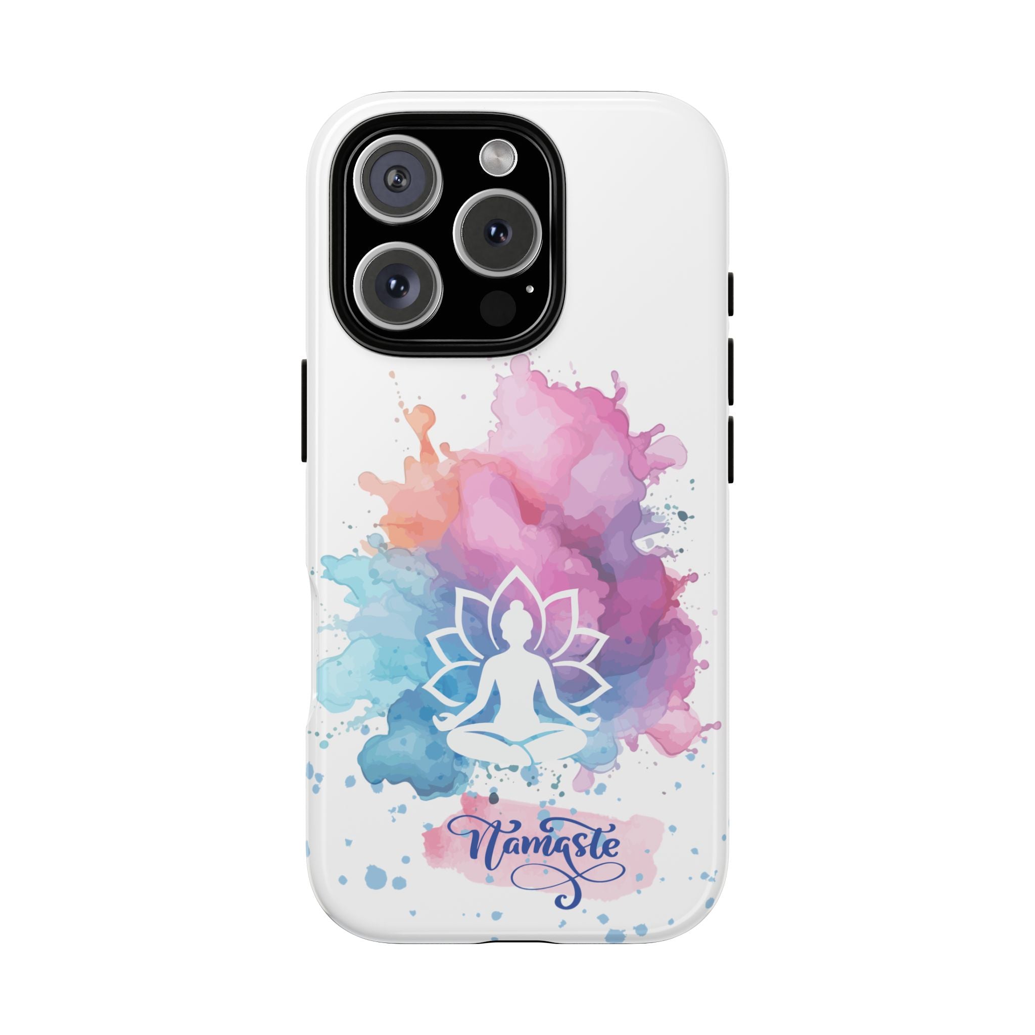 Yoga Namaste Phone Case - Watercolor Lotus Tough Case