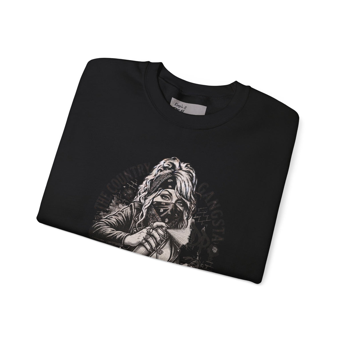 D.P. Nashville Nocturne Crewneck Sweatshirt — The Country Gangster Graphic Spray Painting Pullover