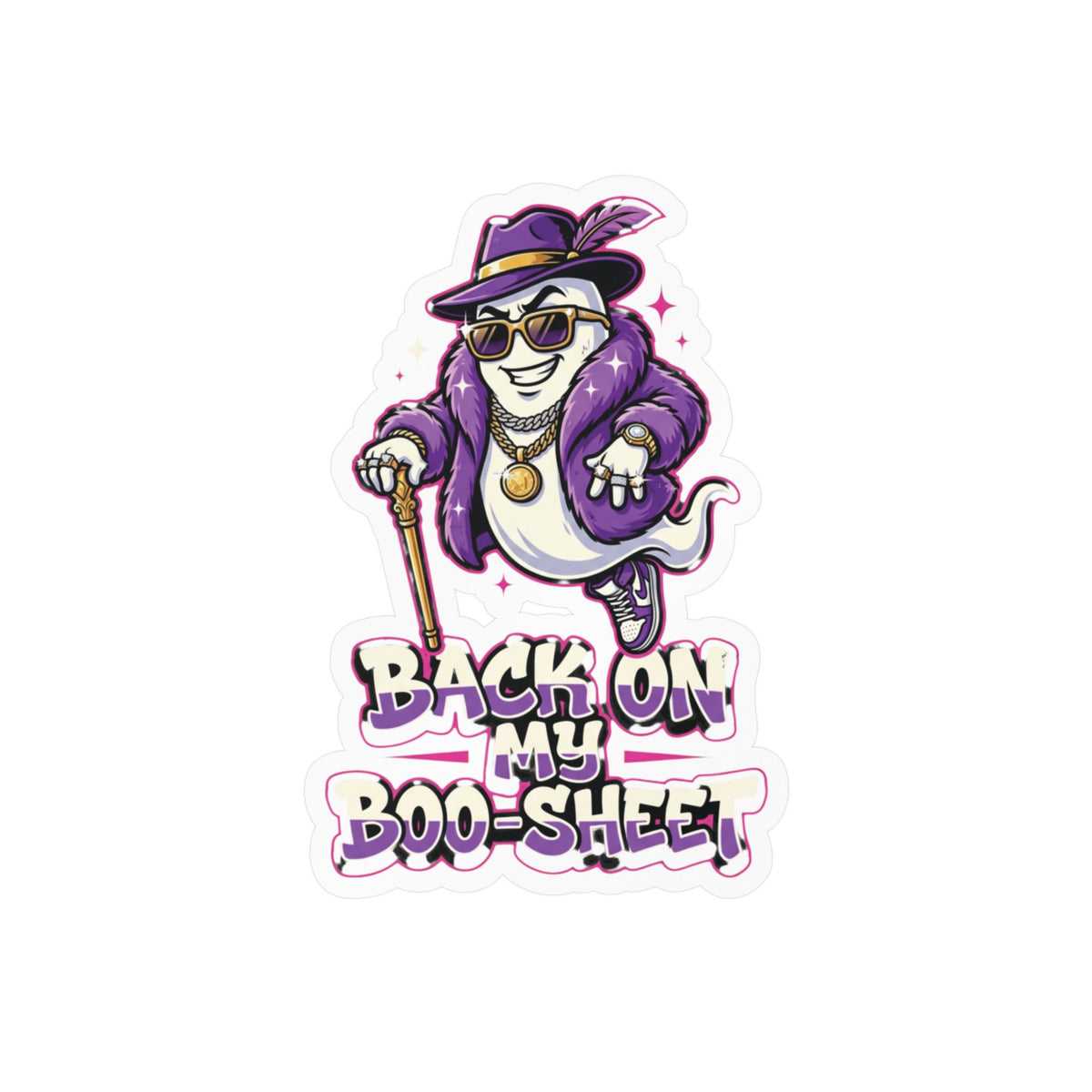 Back On My Boo-Sheet Ghost Halloween Decal Sticker- Keep'n It Real